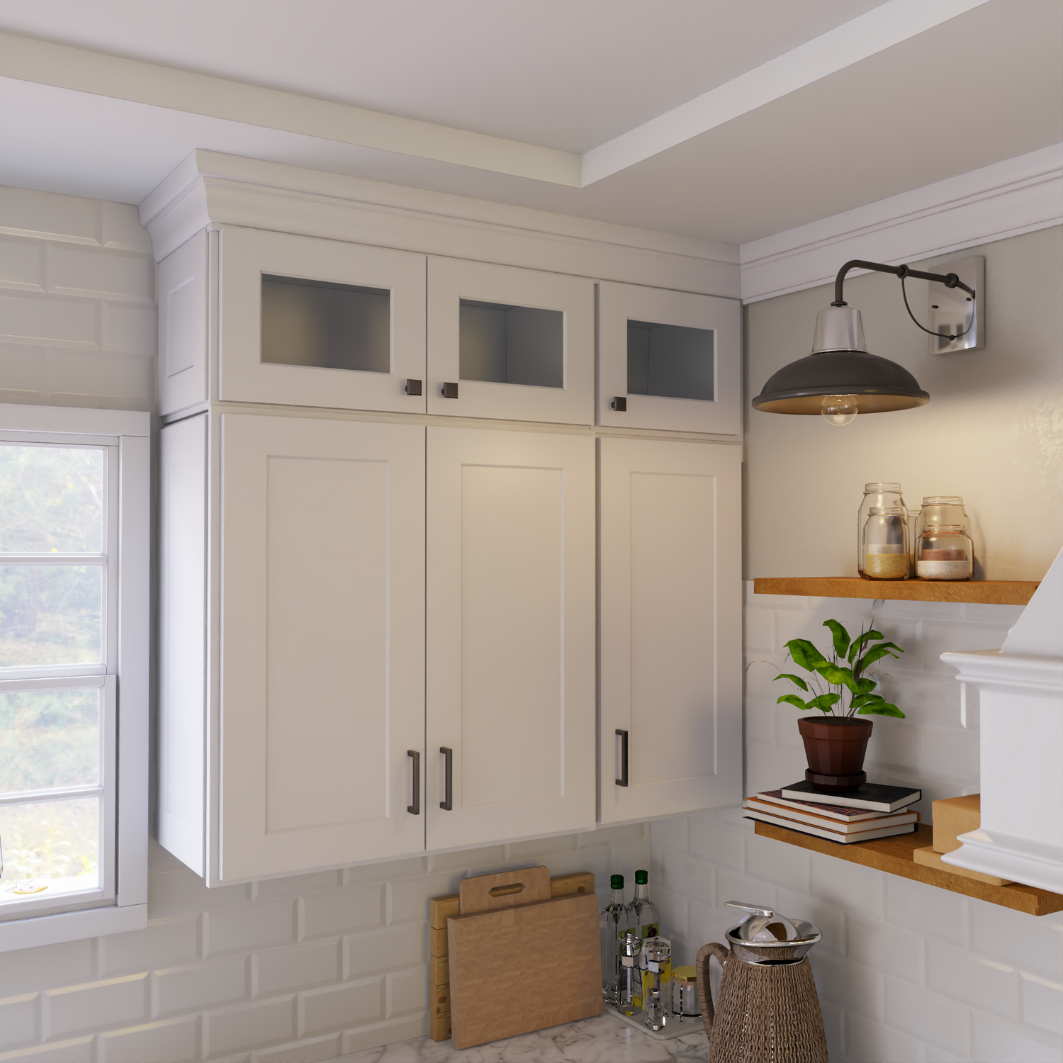 Modern White Shaker 10x10 RTA Kitchen