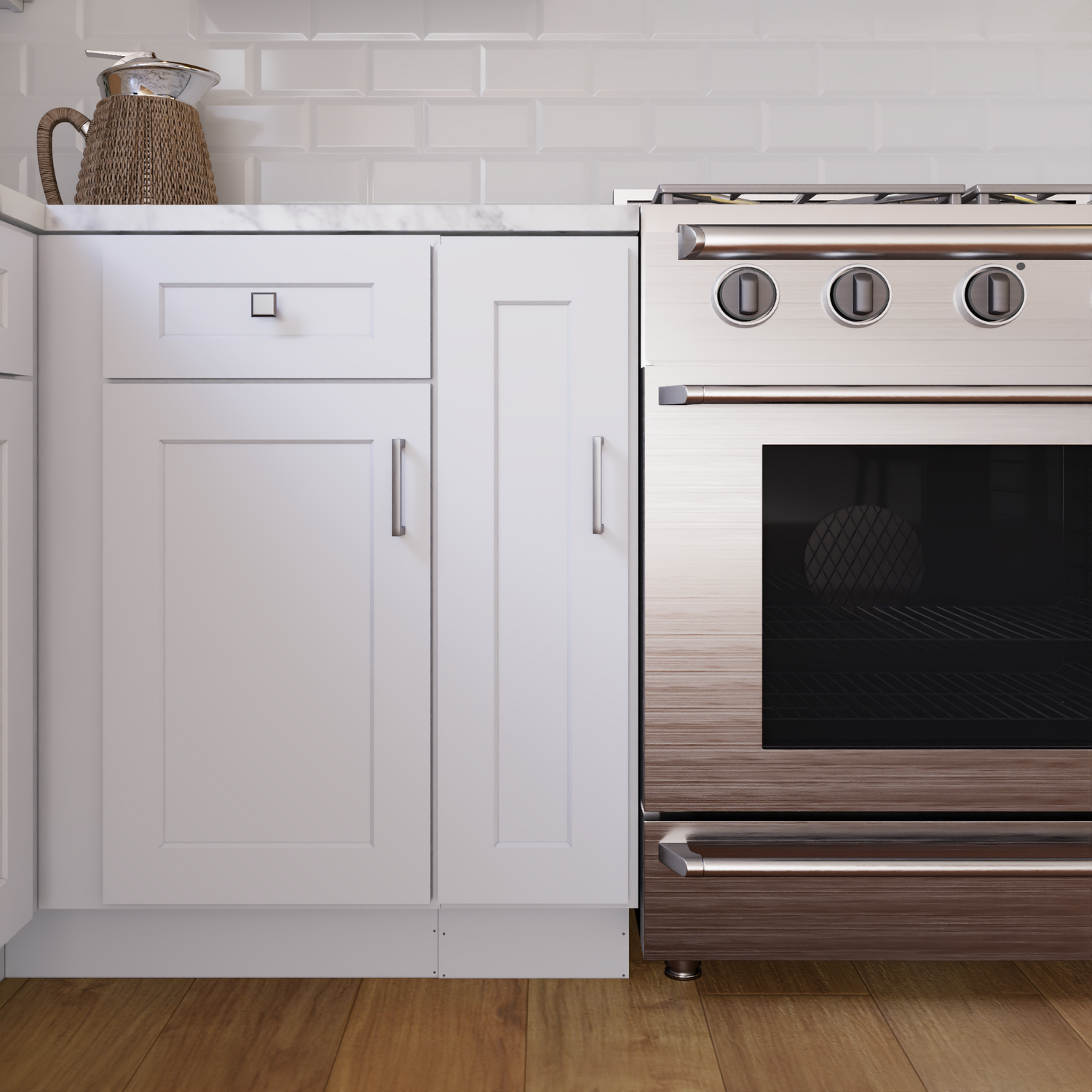 Modern White Shaker 10x10 RTA Kitchen