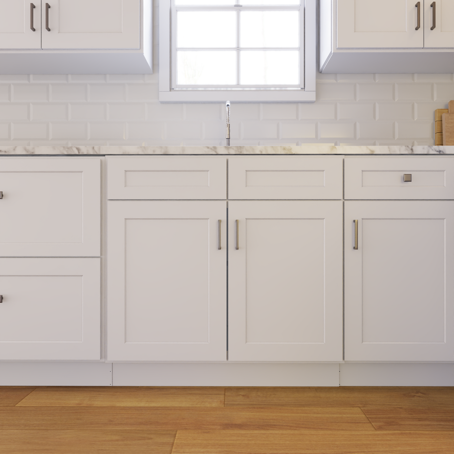 Modern White Shaker 10x10 RTA Kitchen