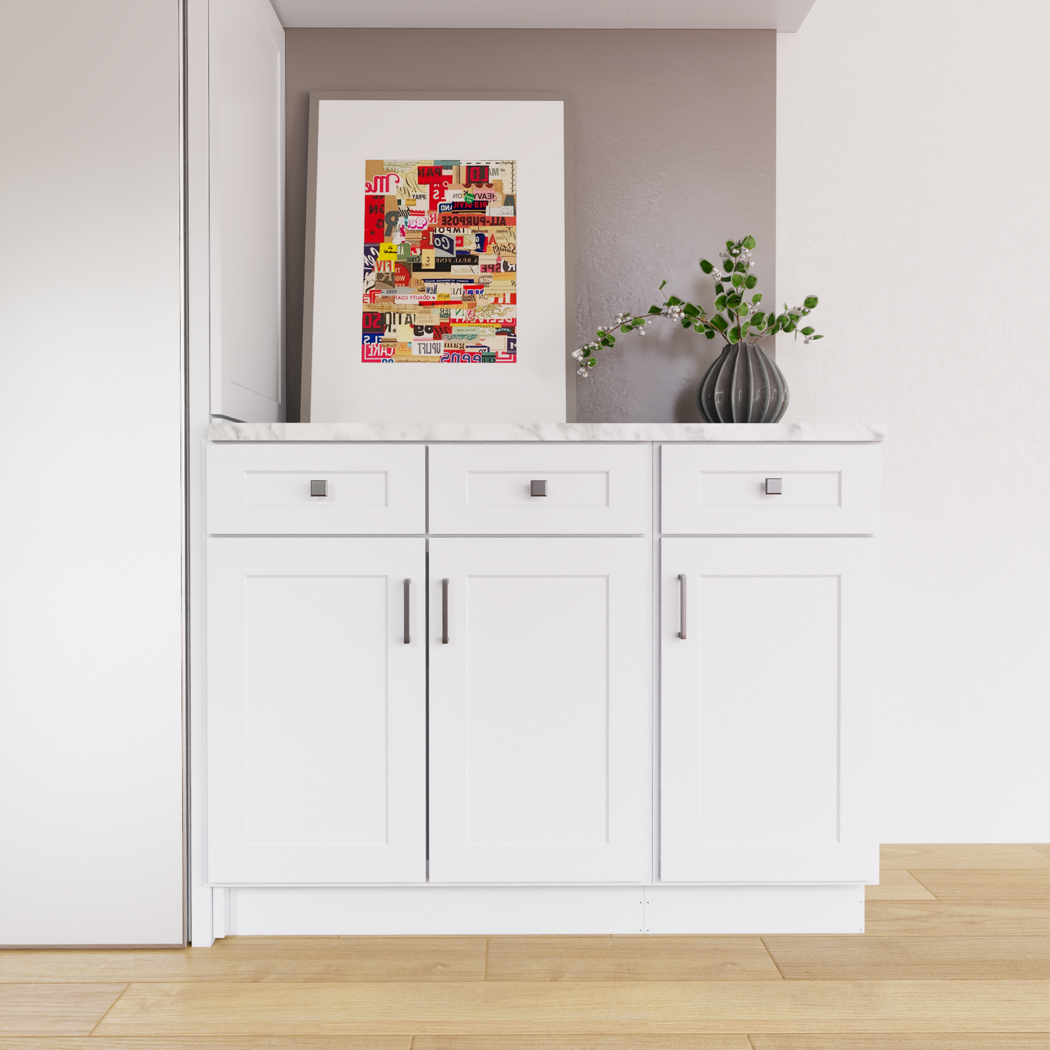 Modern White Shaker 10x10 RTA Kitchen