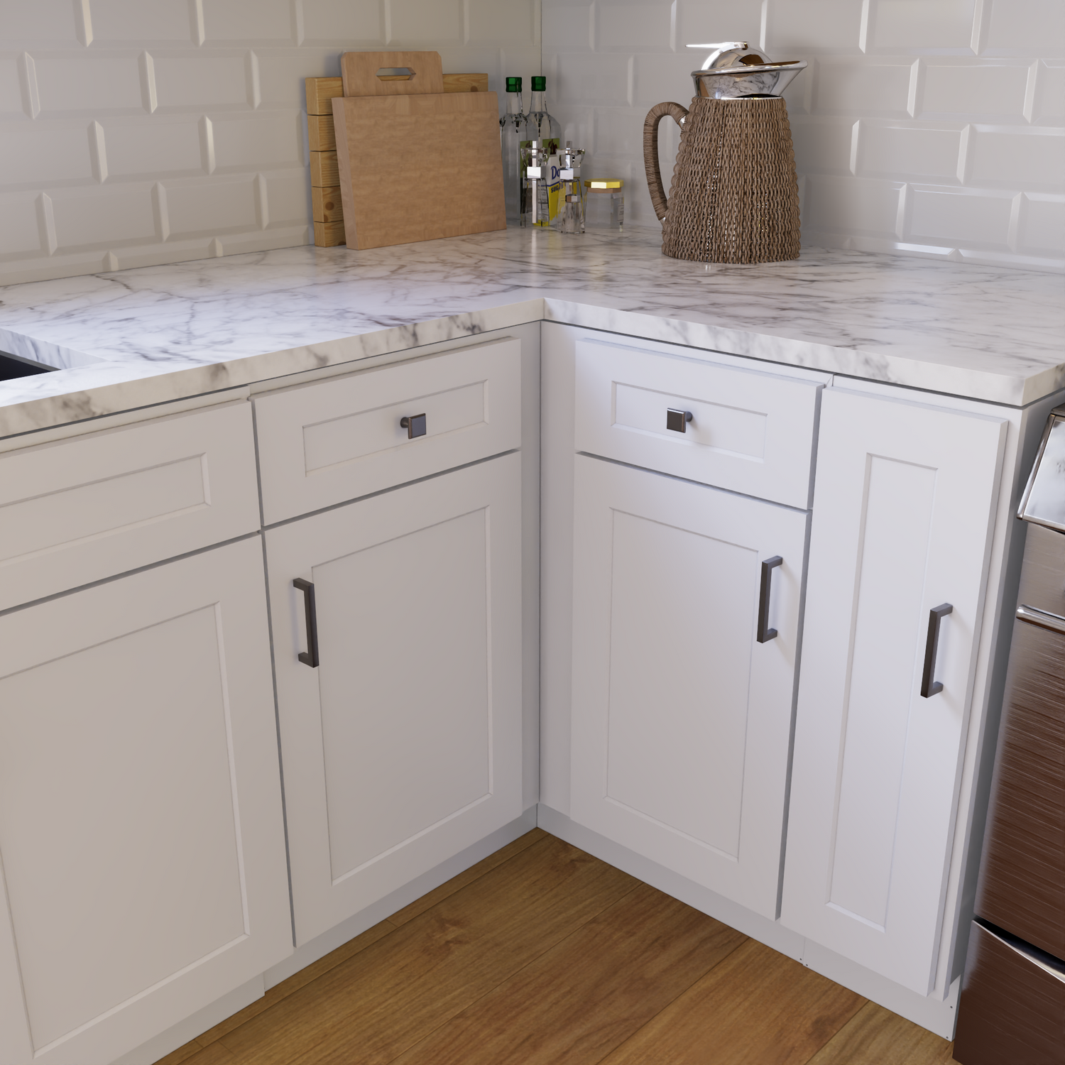 Modern White Shaker 10x10 RTA Kitchen