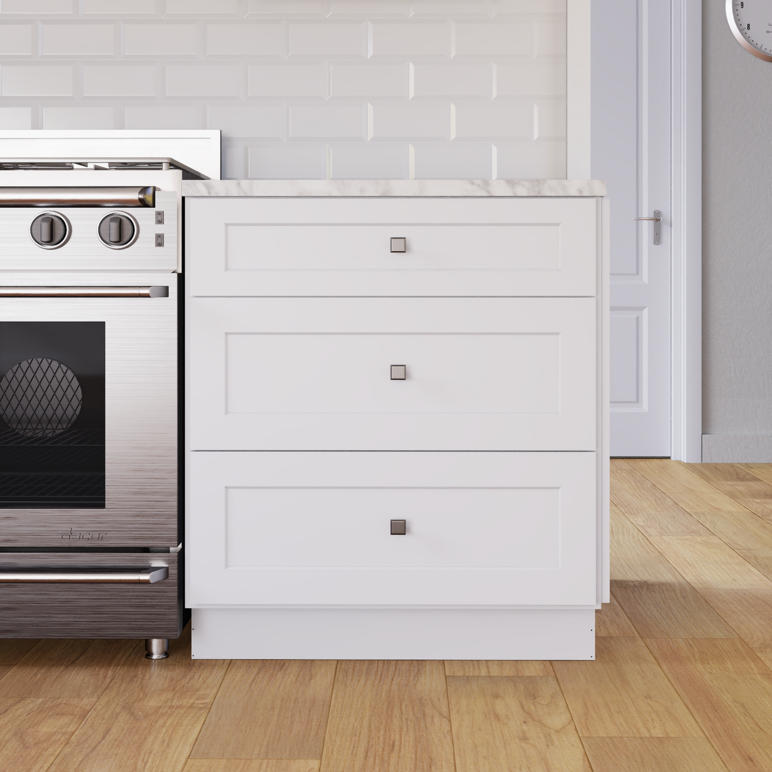 Modern White Shaker 10x10 RTA Kitchen