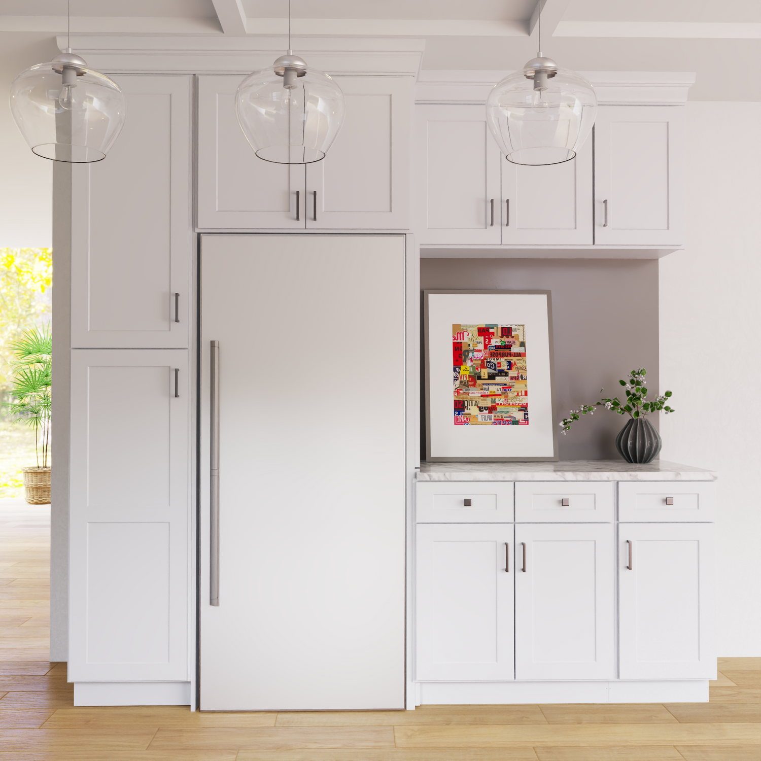 Modern White Shaker 10x10 RTA Kitchen