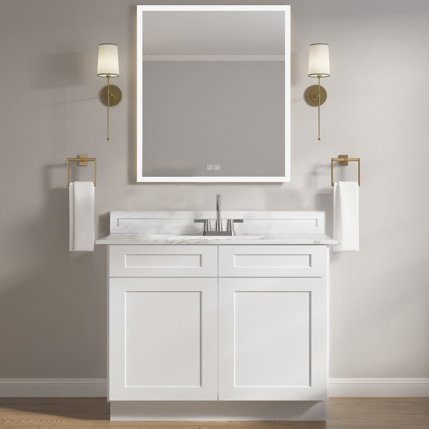 VS36 Shaker White Vanity Sink Base Cabinet