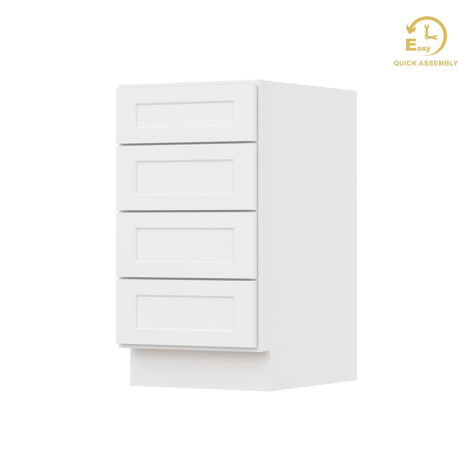 4DB18 Shaker White Four Drawer Base Cabinet
