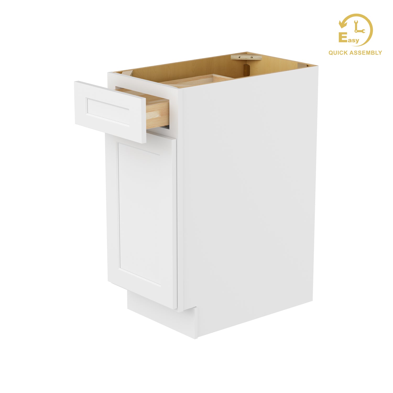 B15 Shaker White Single Door Base Cabinet
