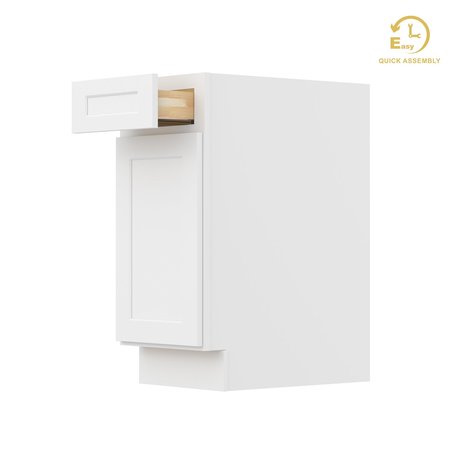 B15 Shaker White Single Door Base Cabinet