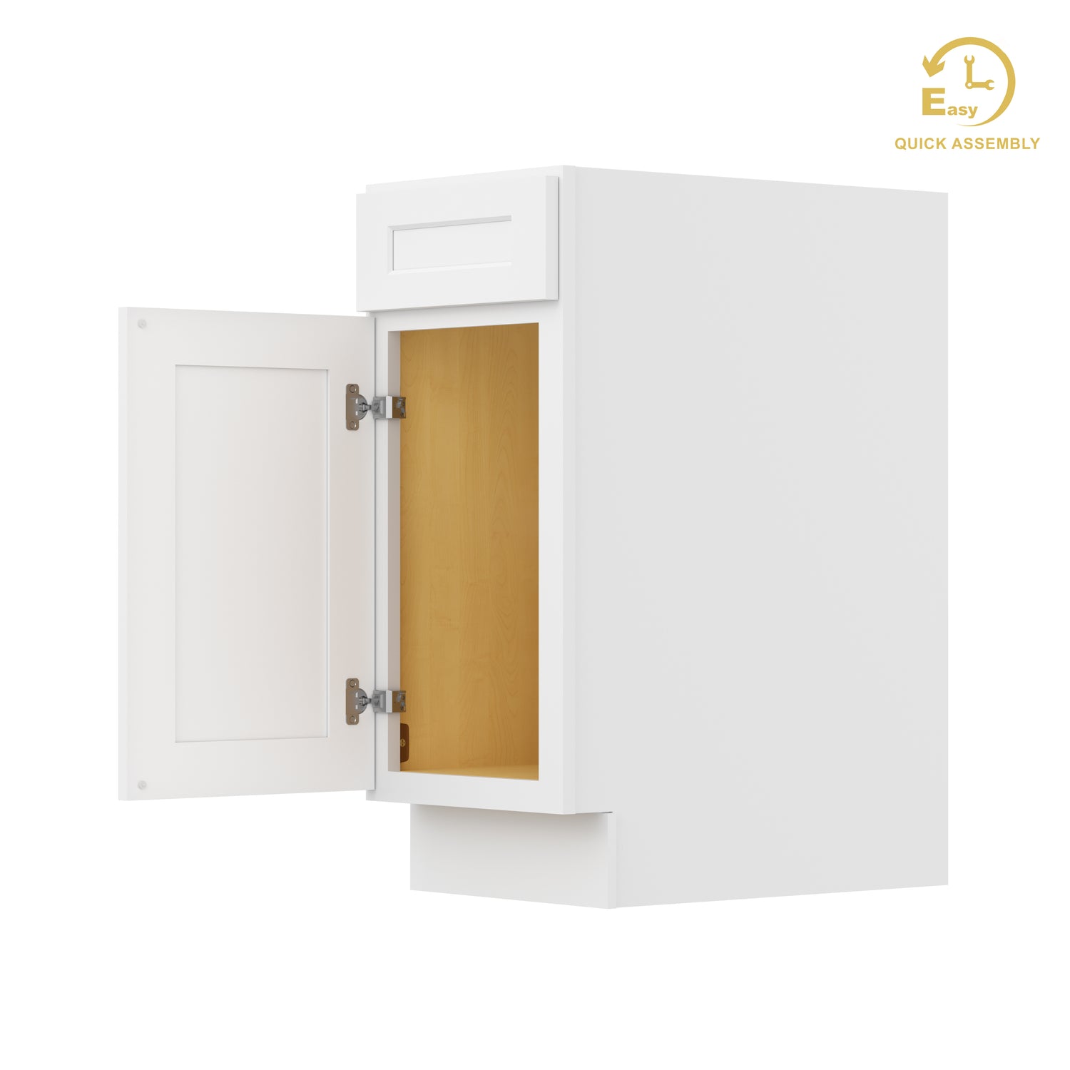 B15 Shaker White Single Door Base Cabinet