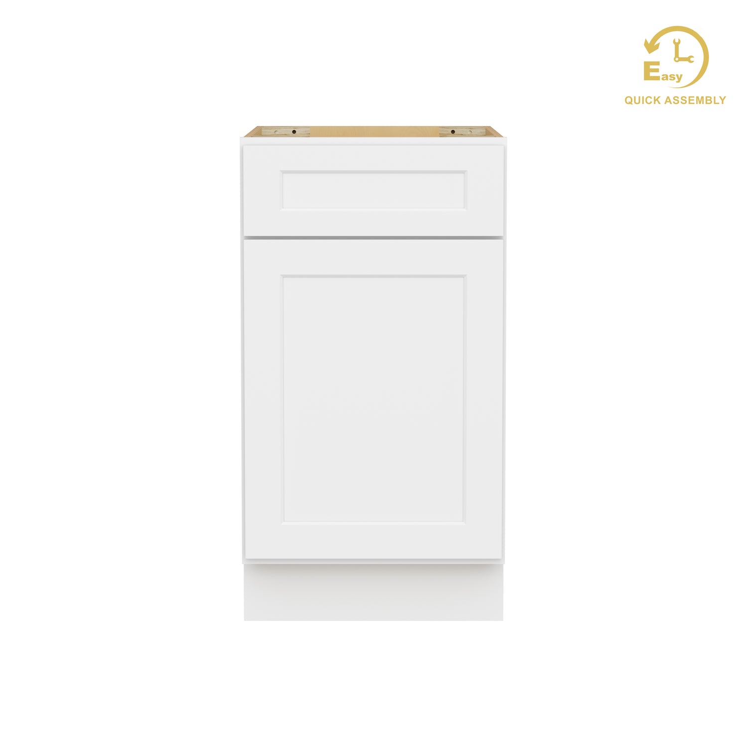 B18 Shaker White Single Door Base Cabinet