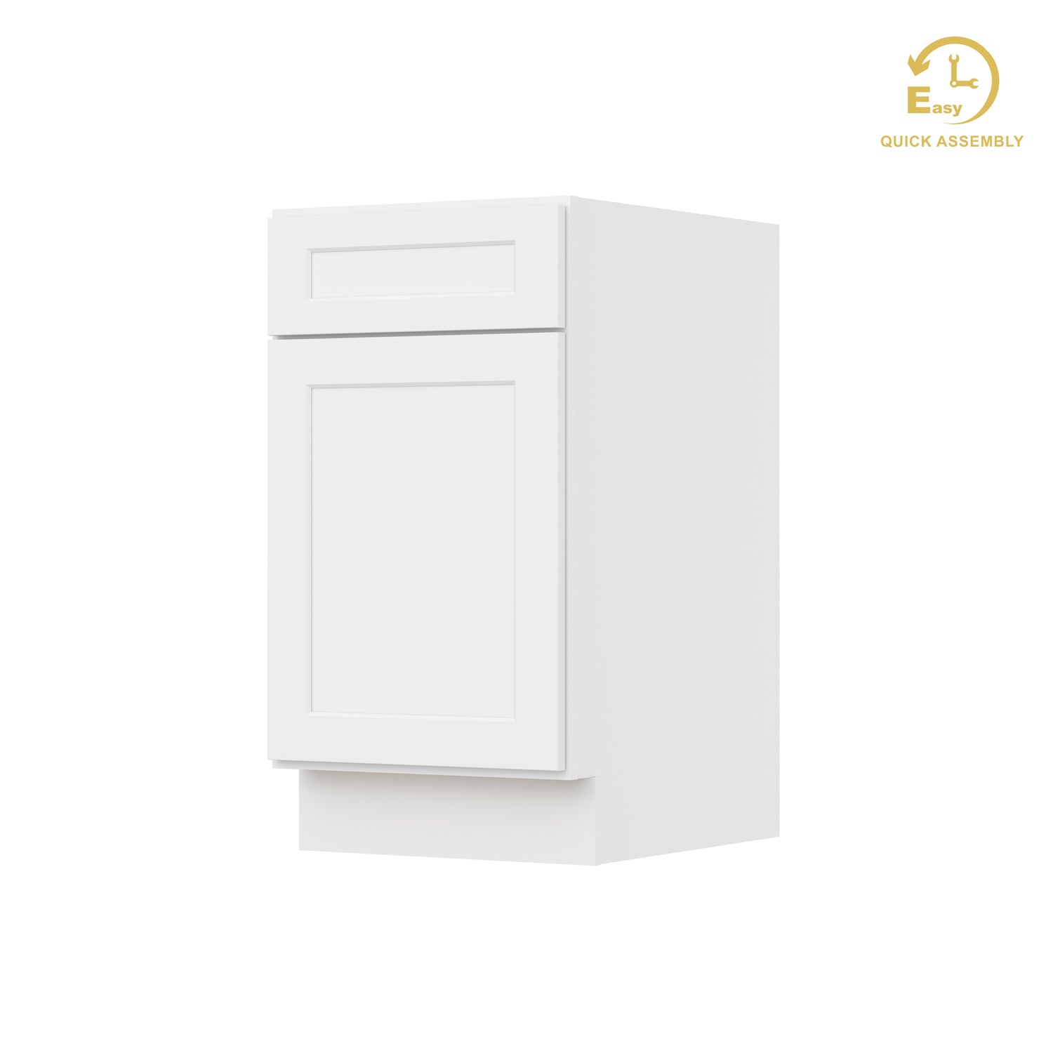 B18 Shaker White Single Door Base Cabinet