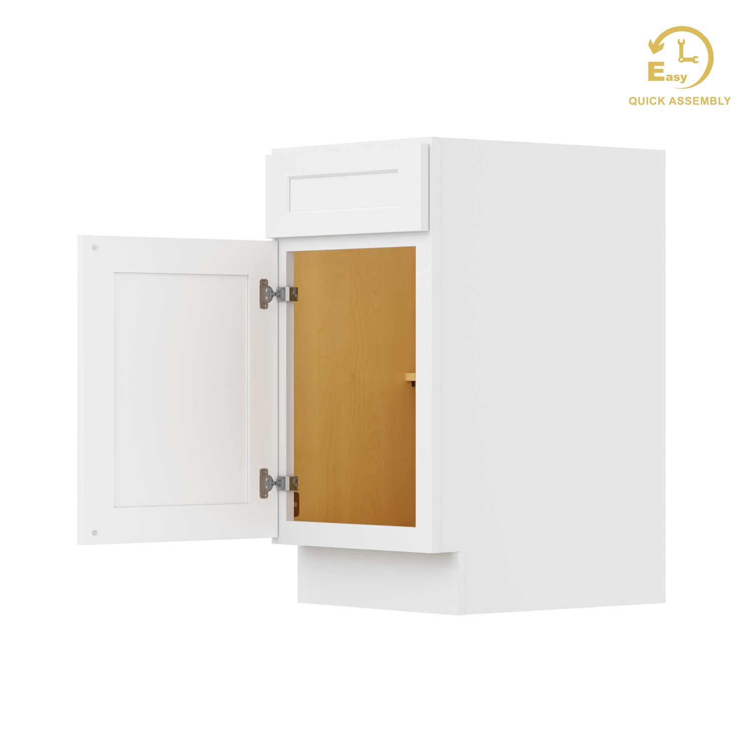 B18 Shaker White Single Door Base Cabinet