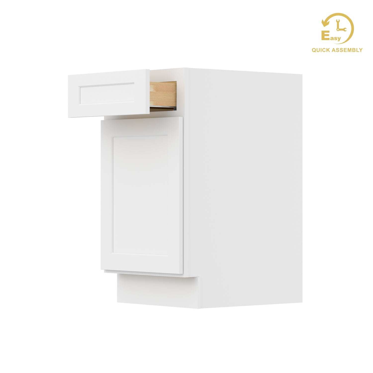 B18 Shaker White Single Door Base Cabinet