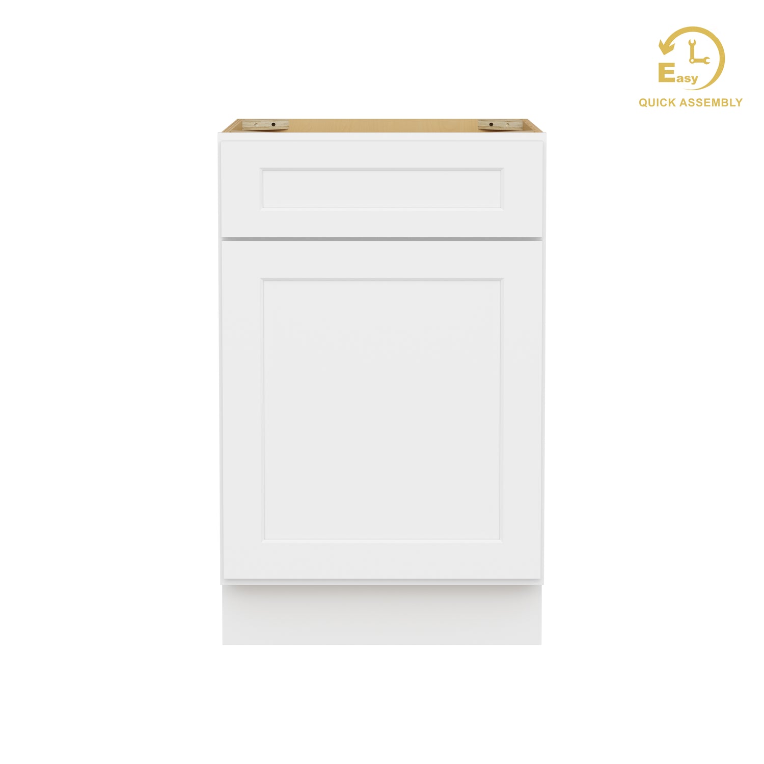 B21 Shaker White Single Door Base Cabinet