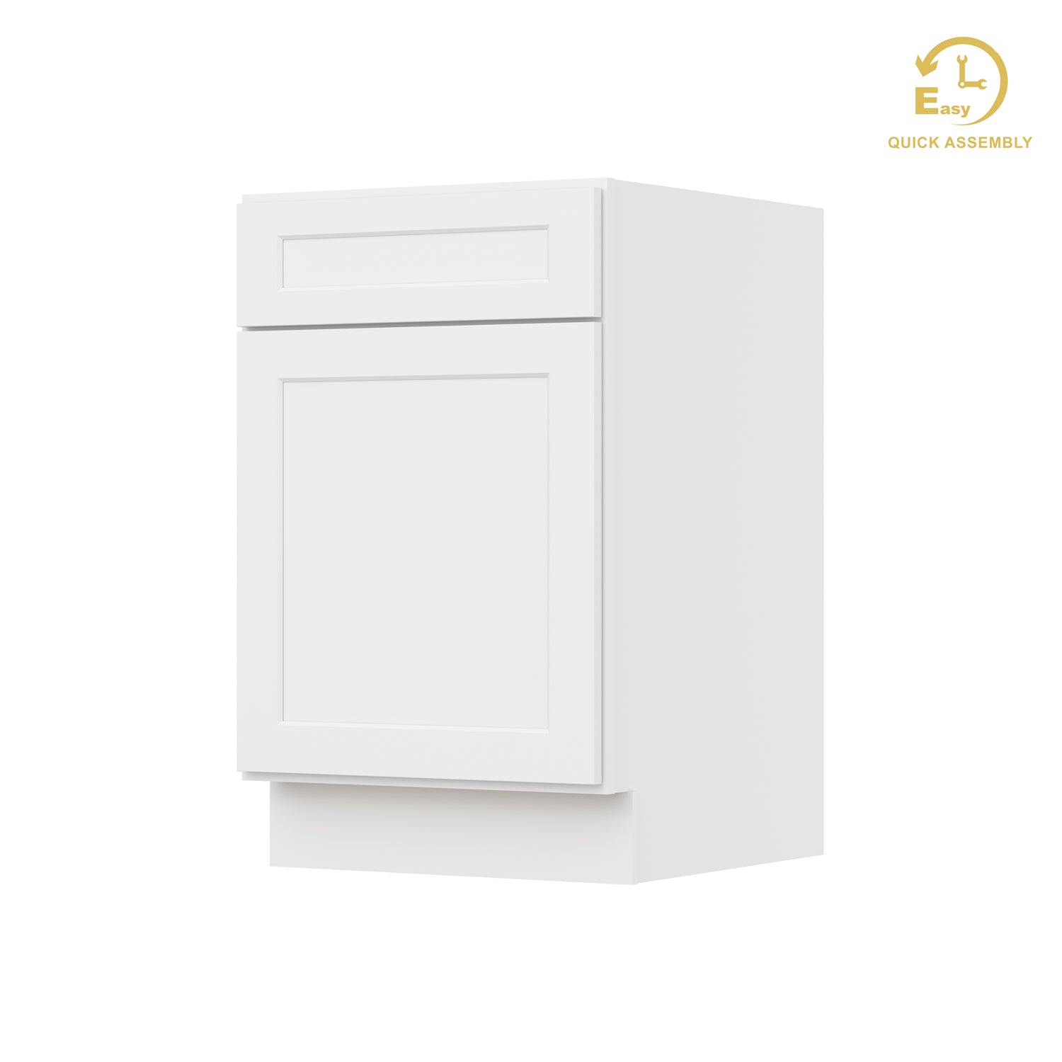 B21 Shaker White Single Door Base Cabinet