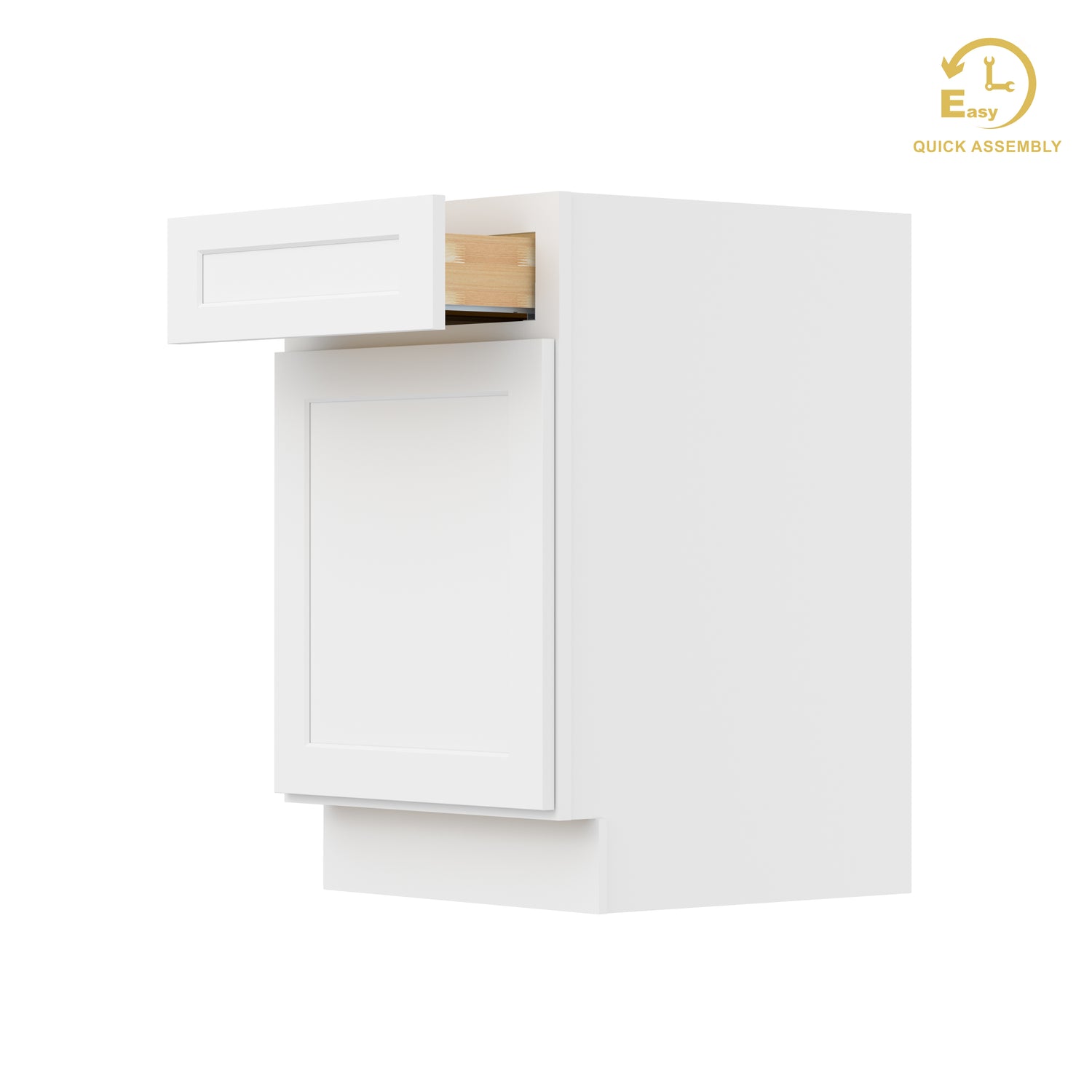 B21 Shaker White Single Door Base Cabinet