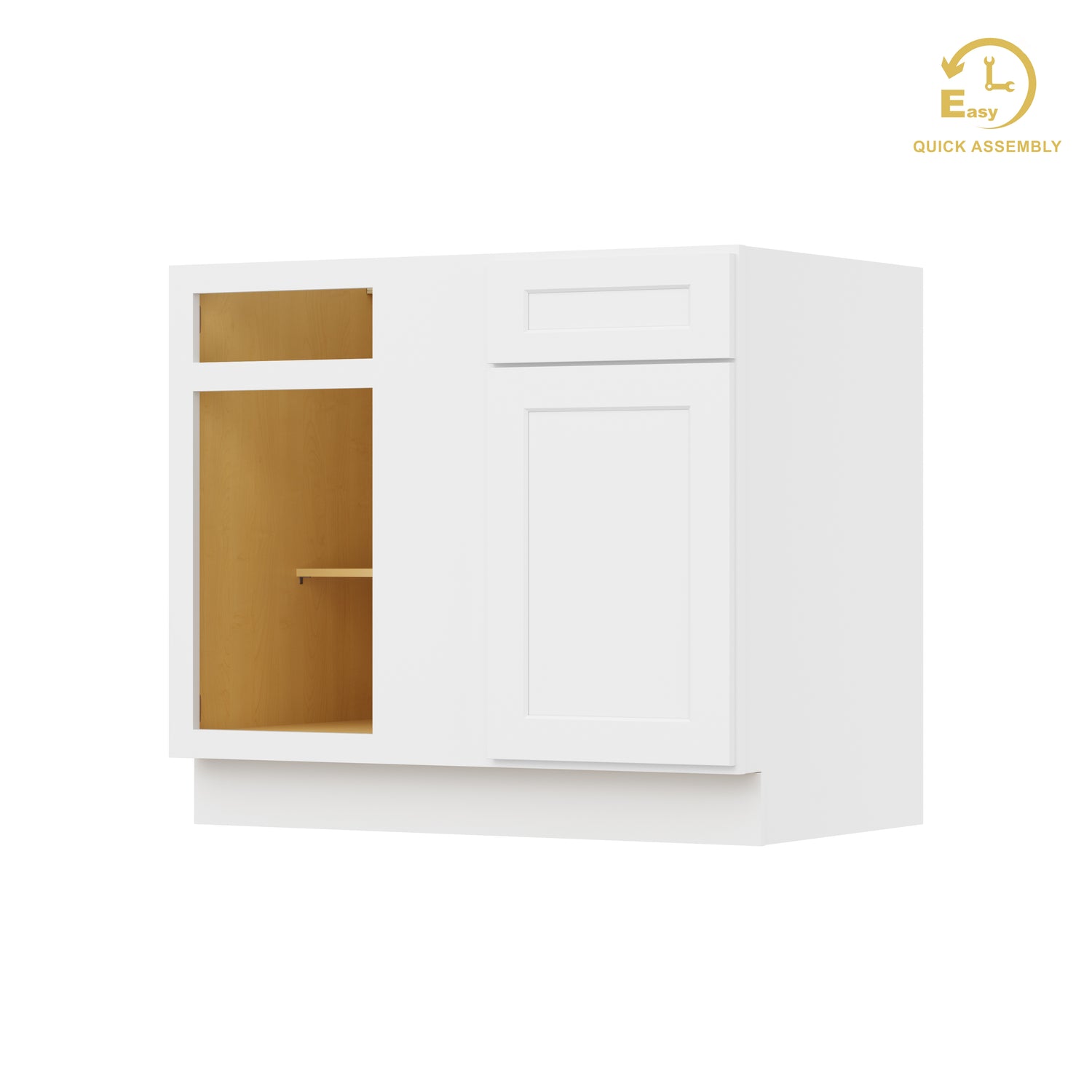 BBC42 Shaker White Base Blind Corner Cabinet