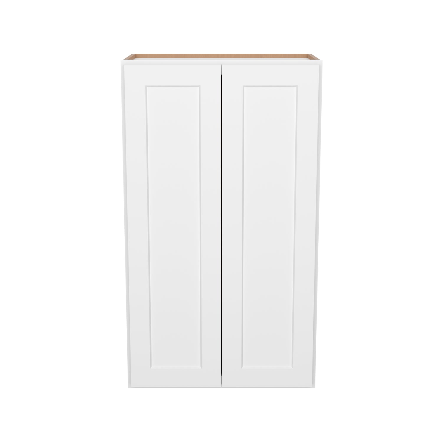 W2442 Shaker White Double Door Wall Cabinet
