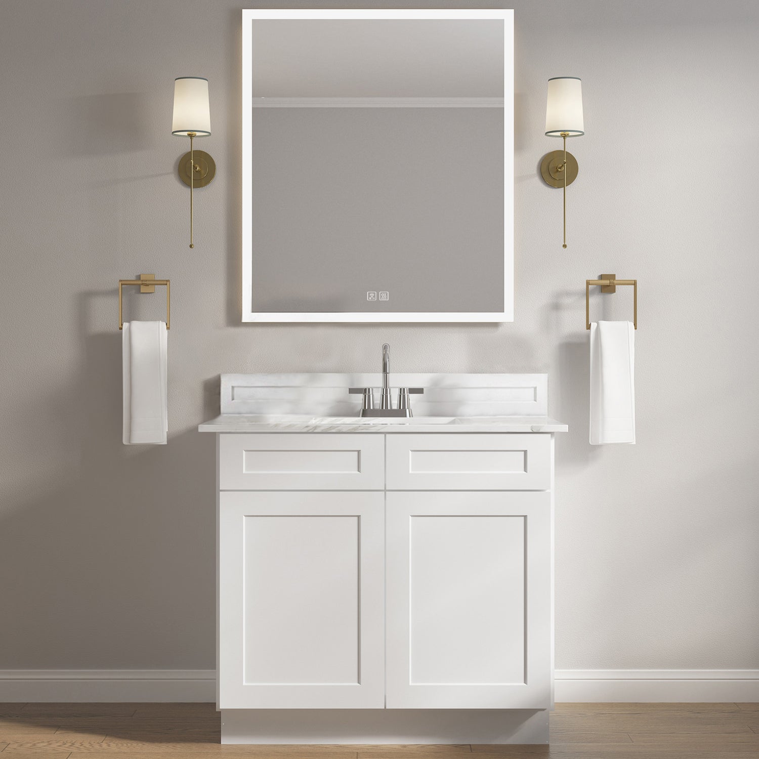 VS30 Shaker White Vanity Sink Base Cabinet