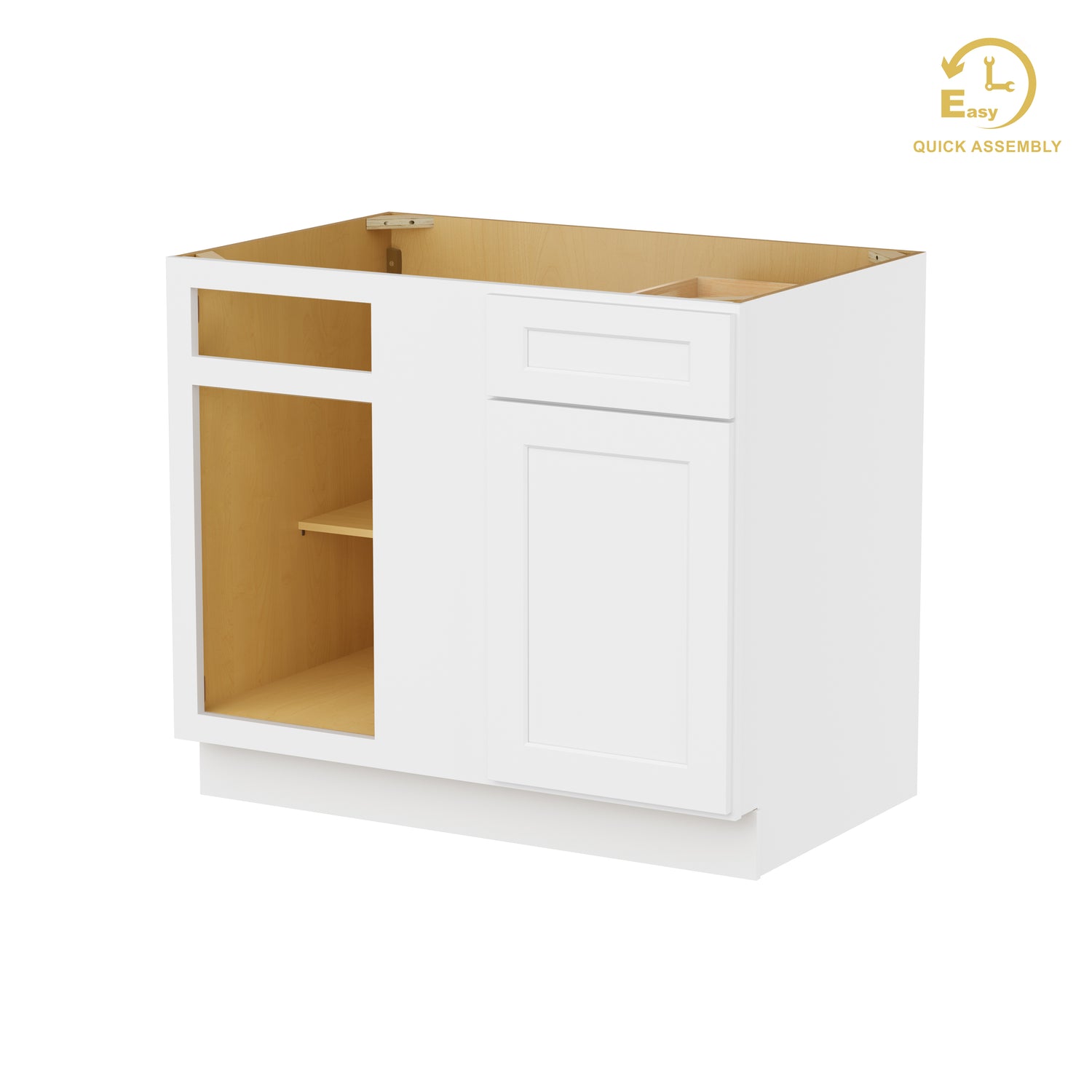 BBC42 Shaker White Base Blind Corner Cabinet