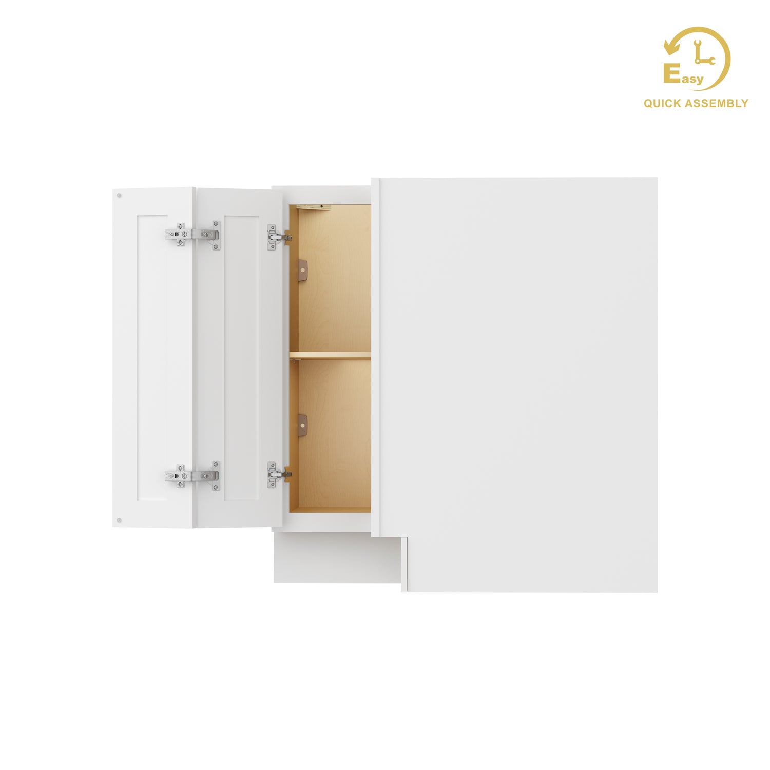 BER33 Shaker White Base Easy Reach Cabinet