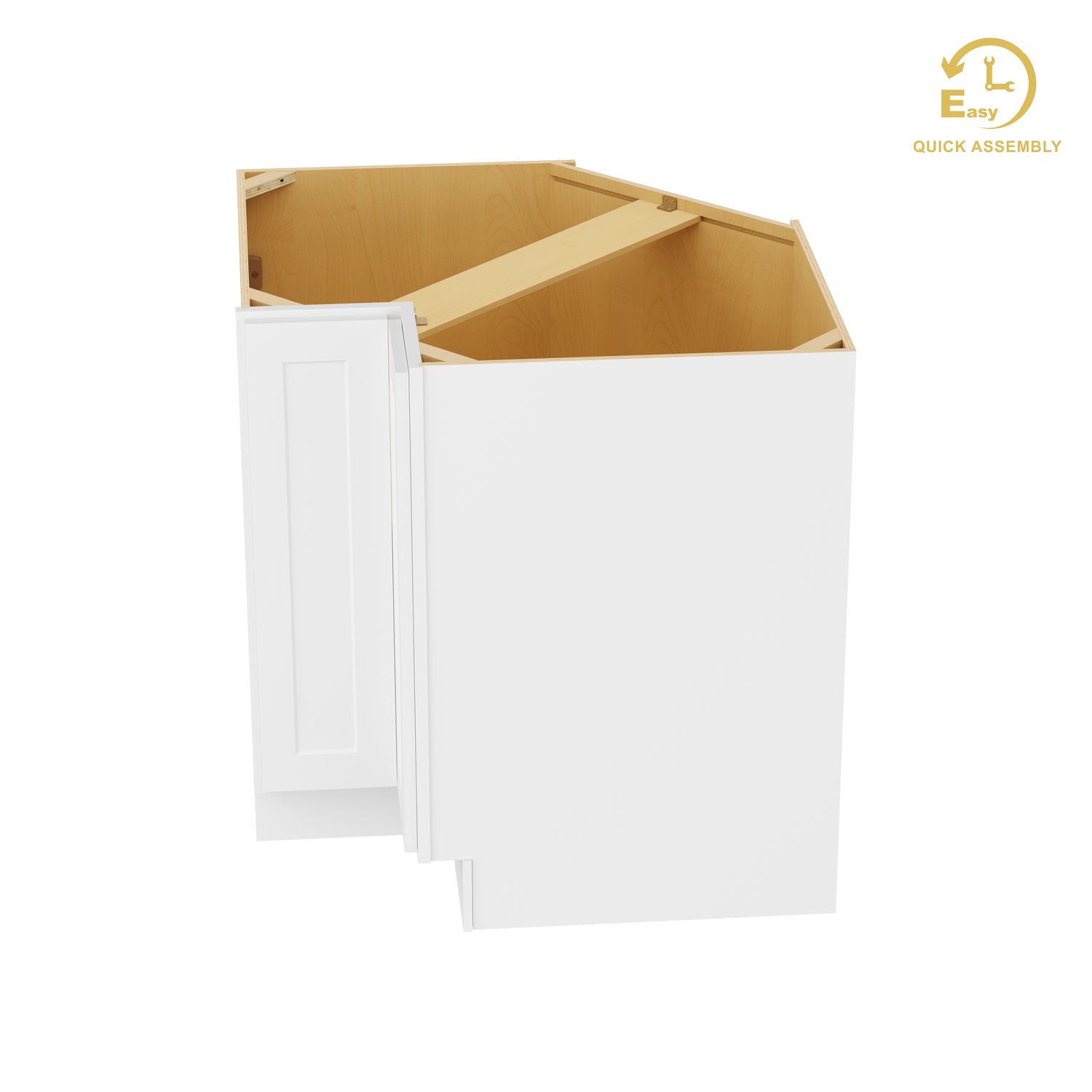 BER33 Shaker White Base Easy Reach Cabinet
