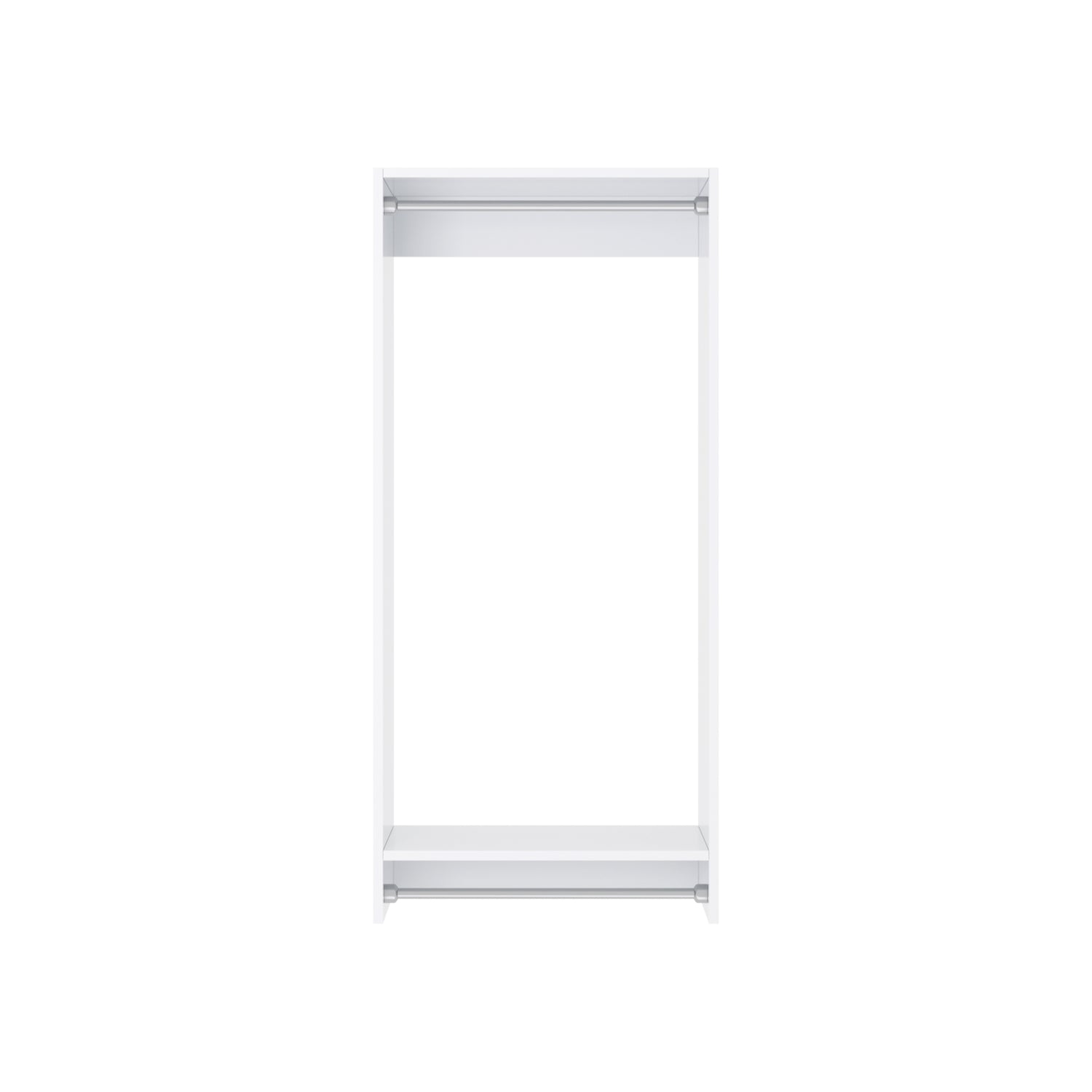 Closet Silo Double Hanging Unit in White