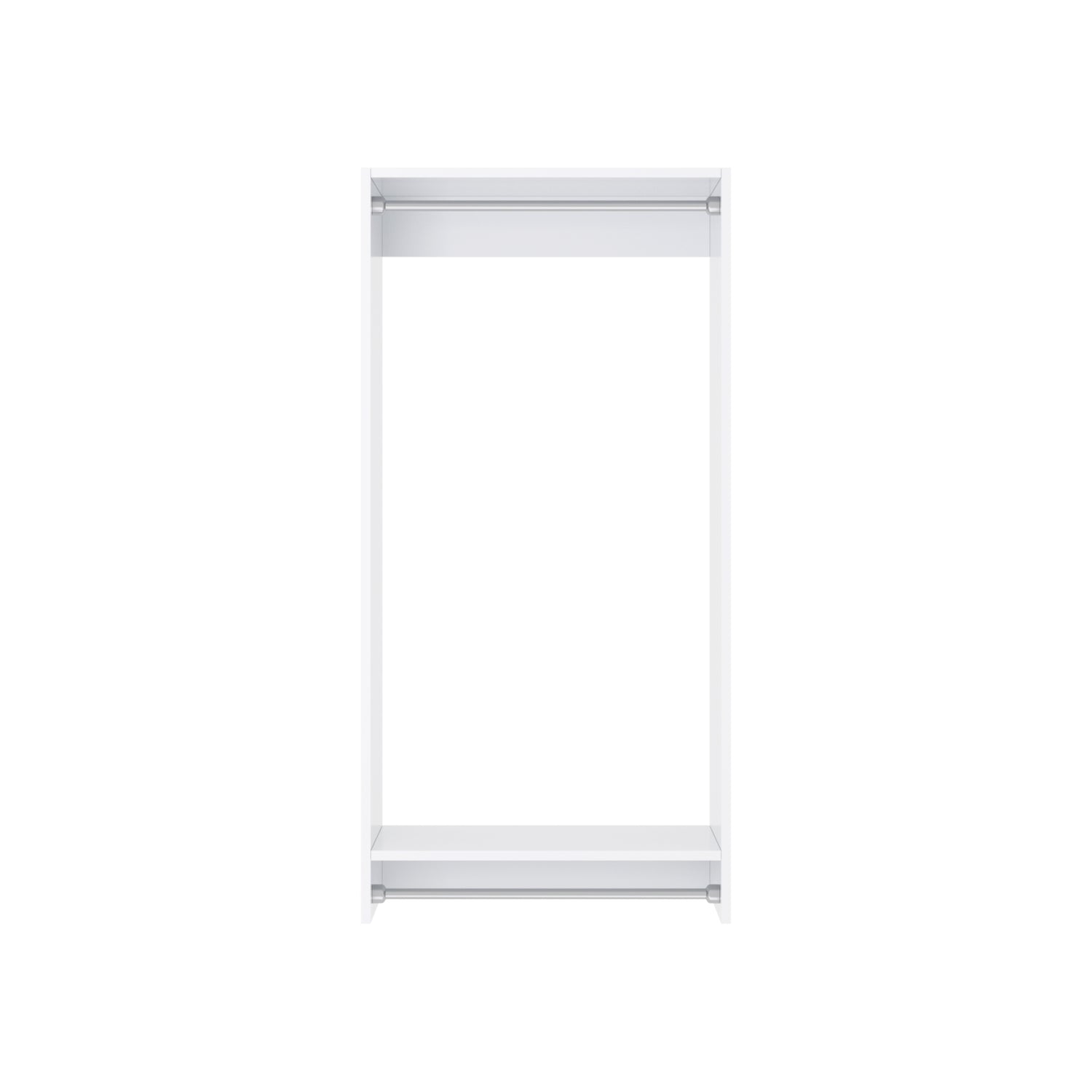 Closet Silo Double Hanging Unit in White