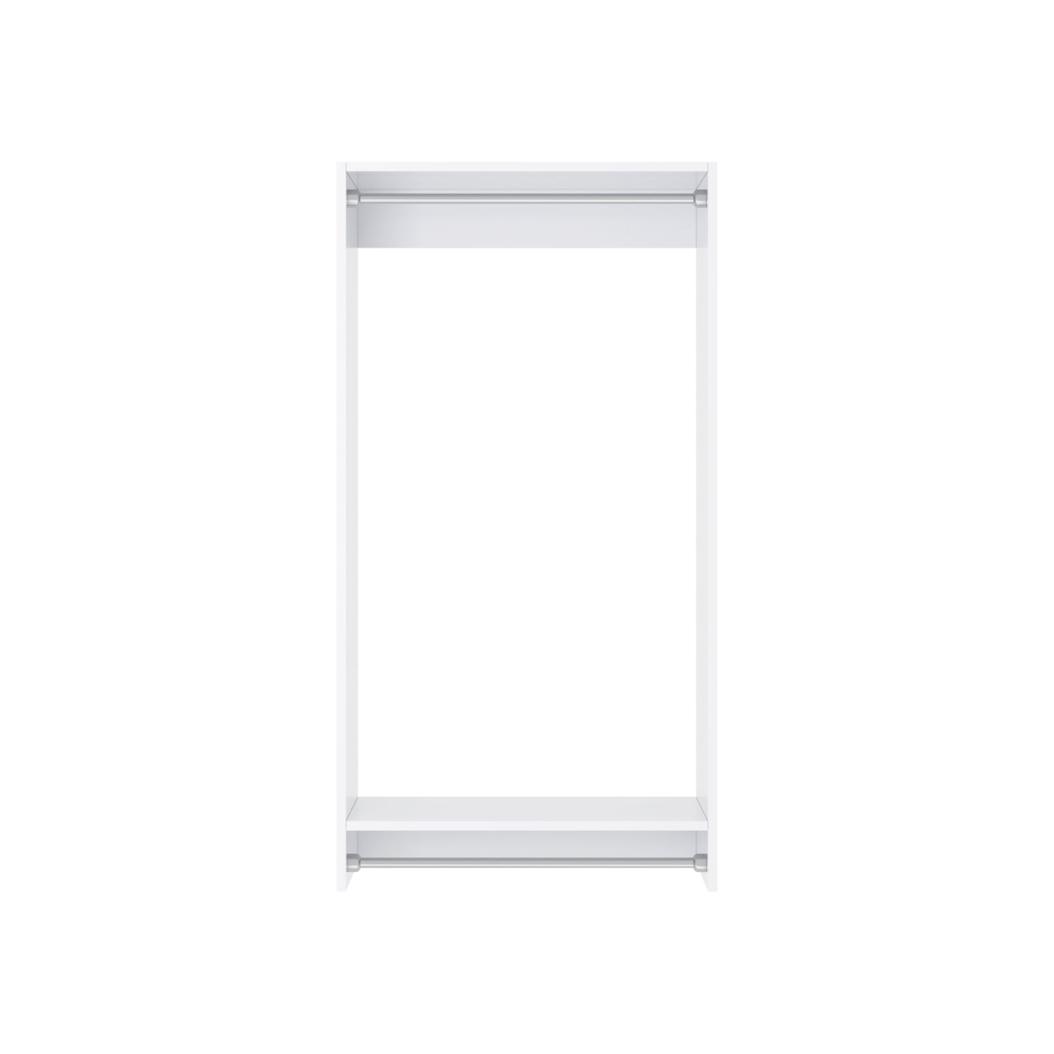 Closet Silo Double Hanging Unit in White