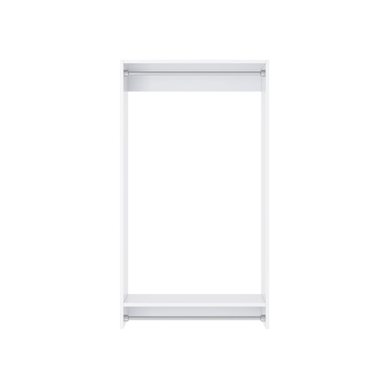 Closet Silo Double Hanging Unit in White