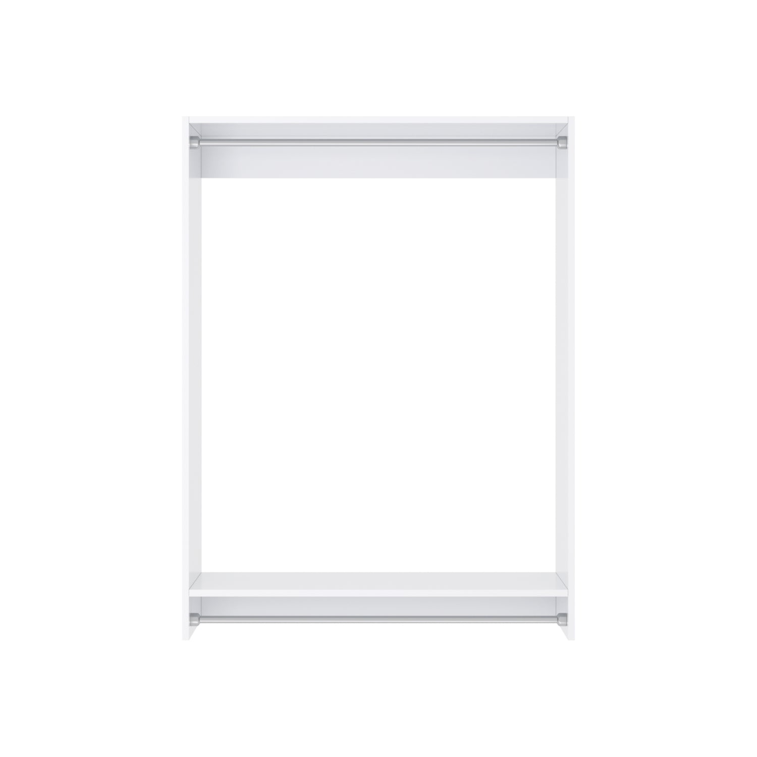 Closet Silo Double Hanging Unit in White