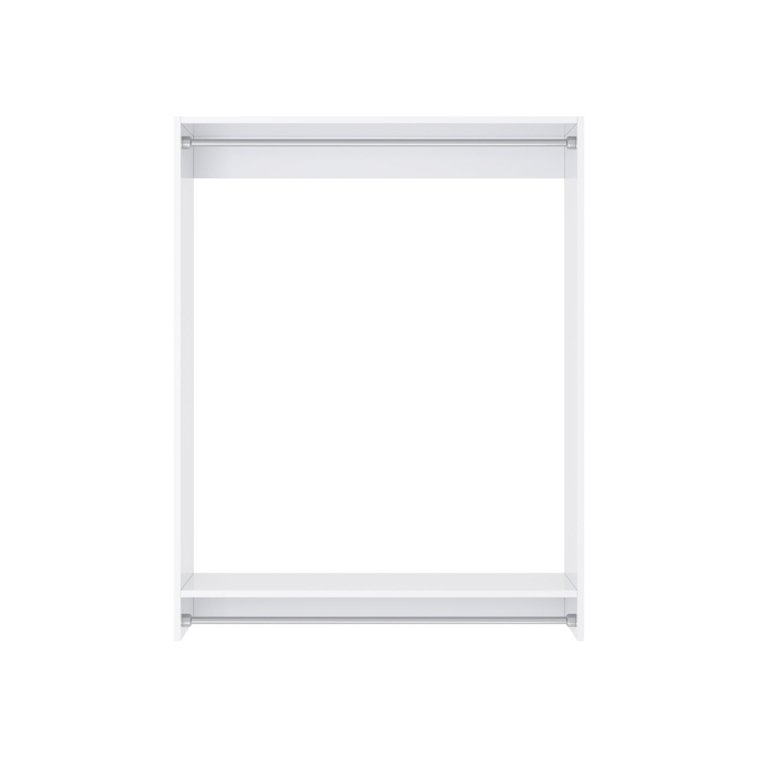 Closet Silo Double Hanging Unit in White