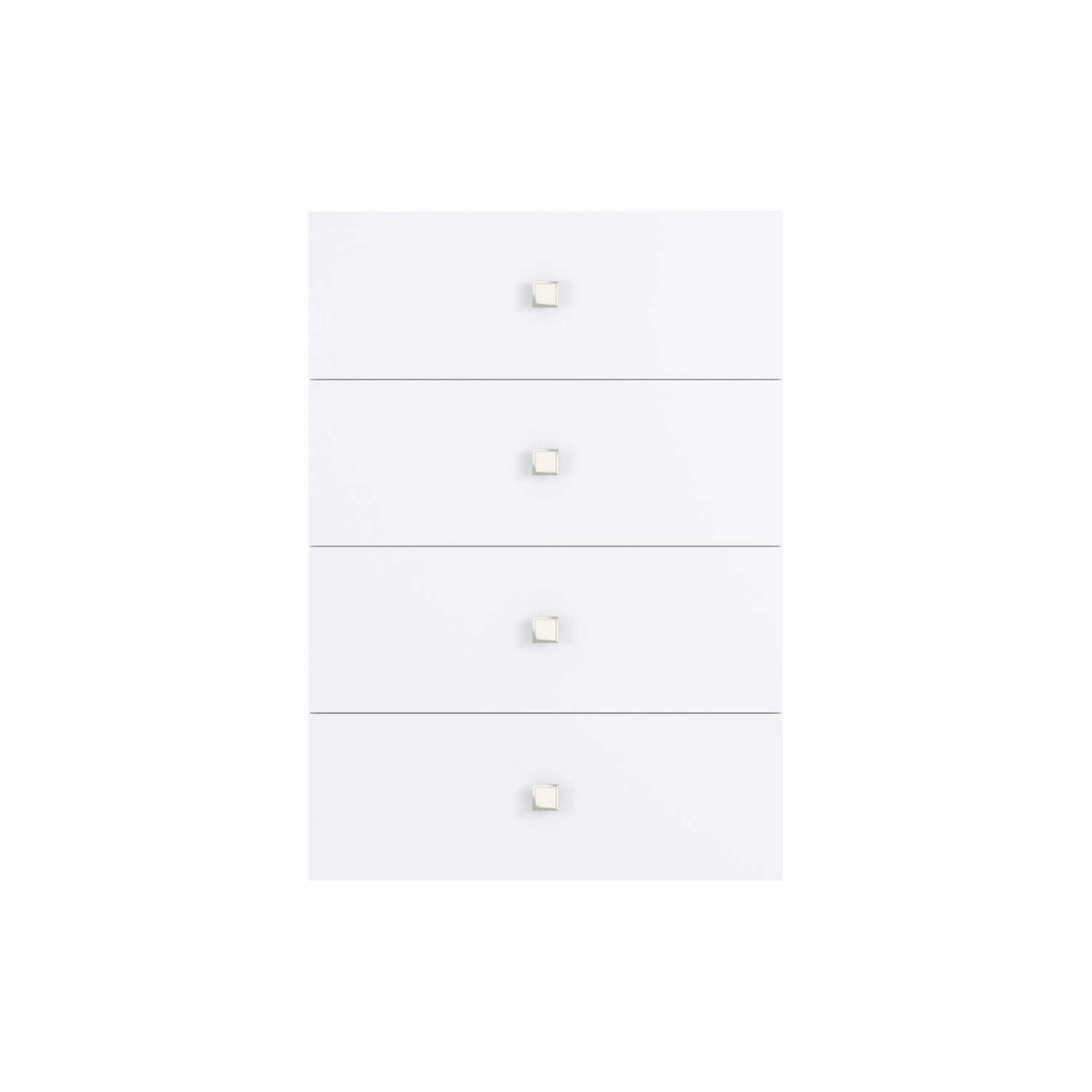 Closet Silo 4 Flat Drawer Short Tower Unit in White