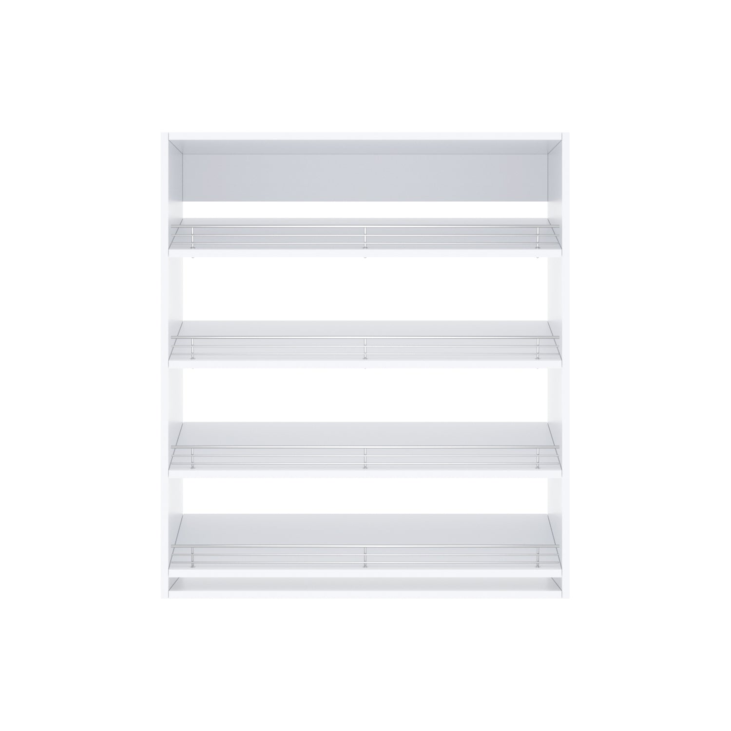 Closets Silo Slanted Shoe Shelf Short Tower Unit in White