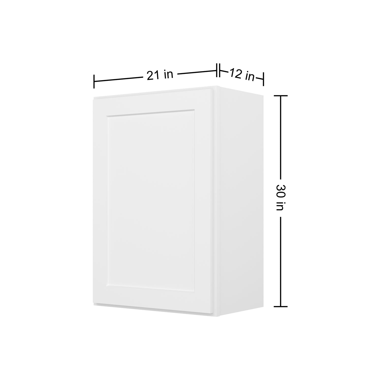 W2130 Shaker White Single Door Wall Cabinet