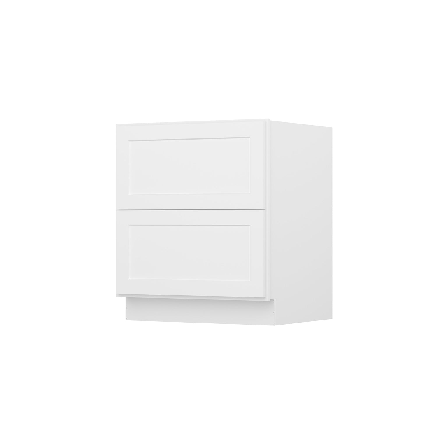 2DB30 Shaker White Two Drawer Base Cabinet