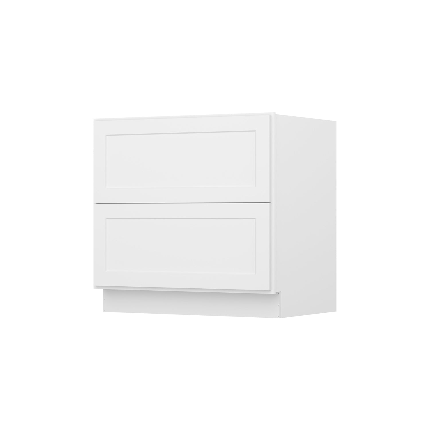 2DB36 Shaker White Two Drawer Base Cabinet