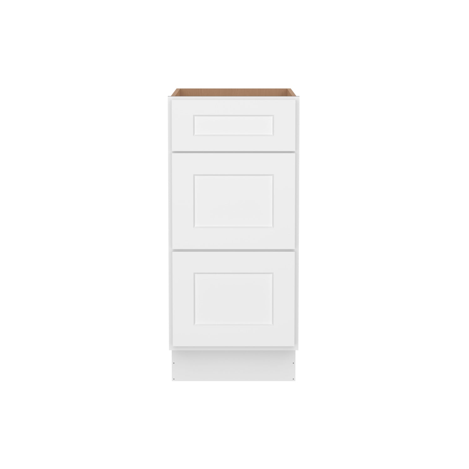 3DB15 Shaker White Three Drawer Base Cabinet