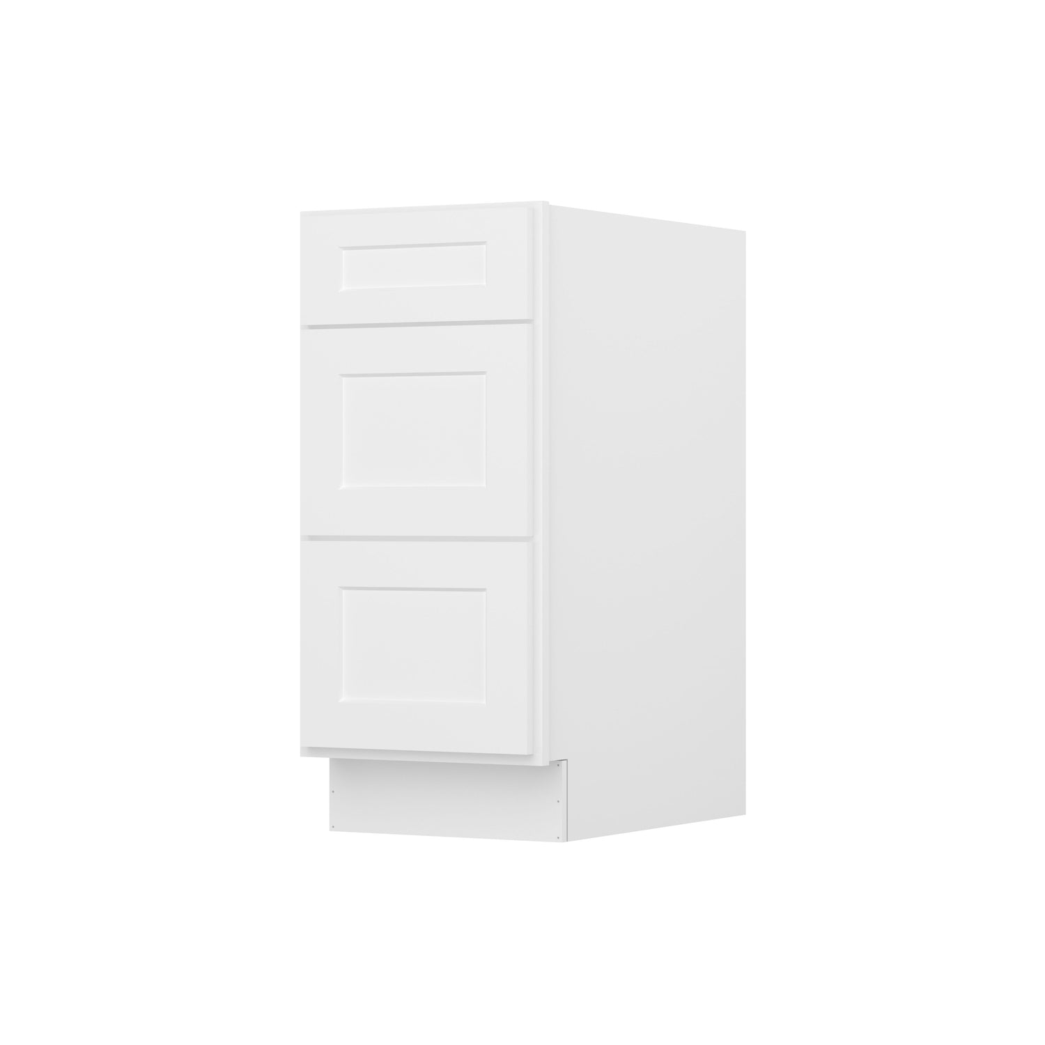 3DB15 Shaker White Three Drawer Base Cabinet