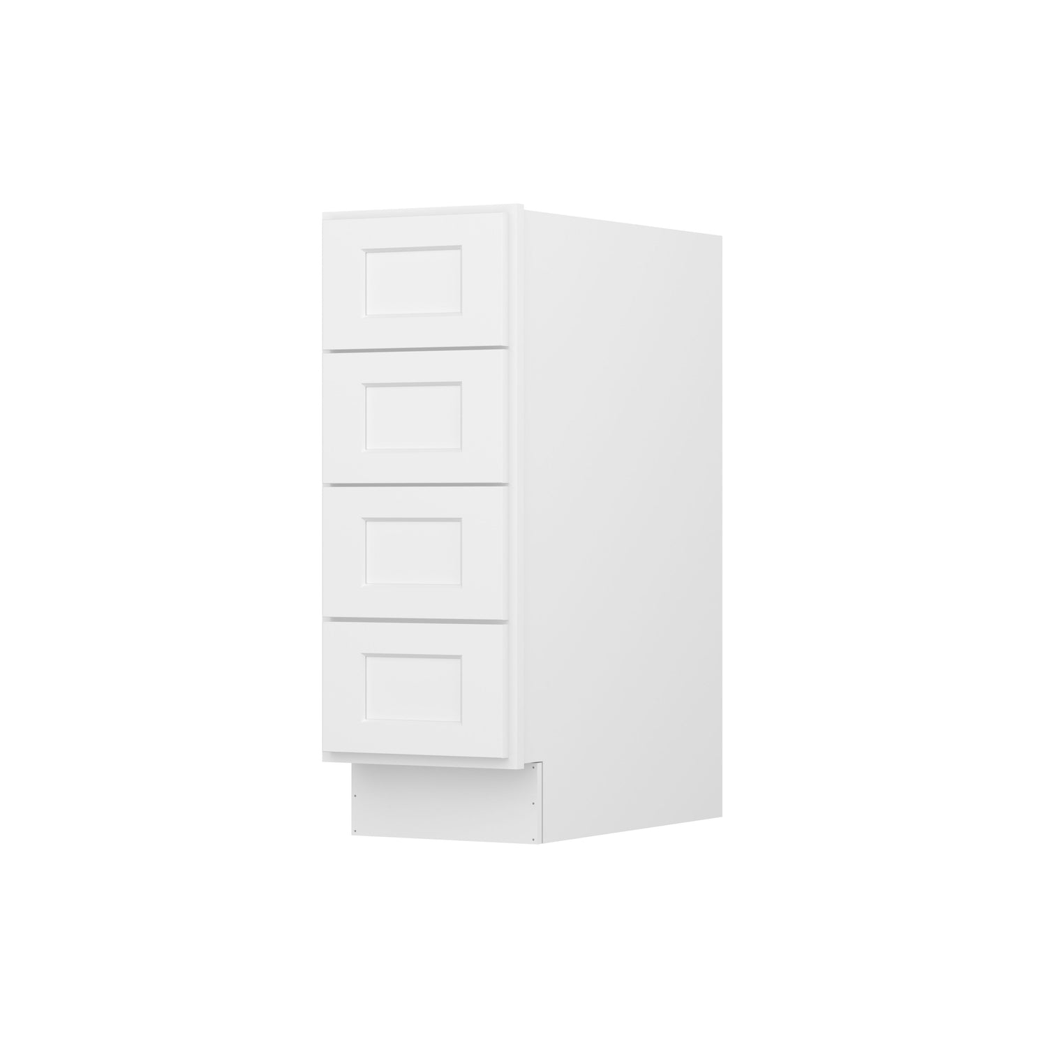 4DB12 Shaker White Four Drawer Base Cabinet