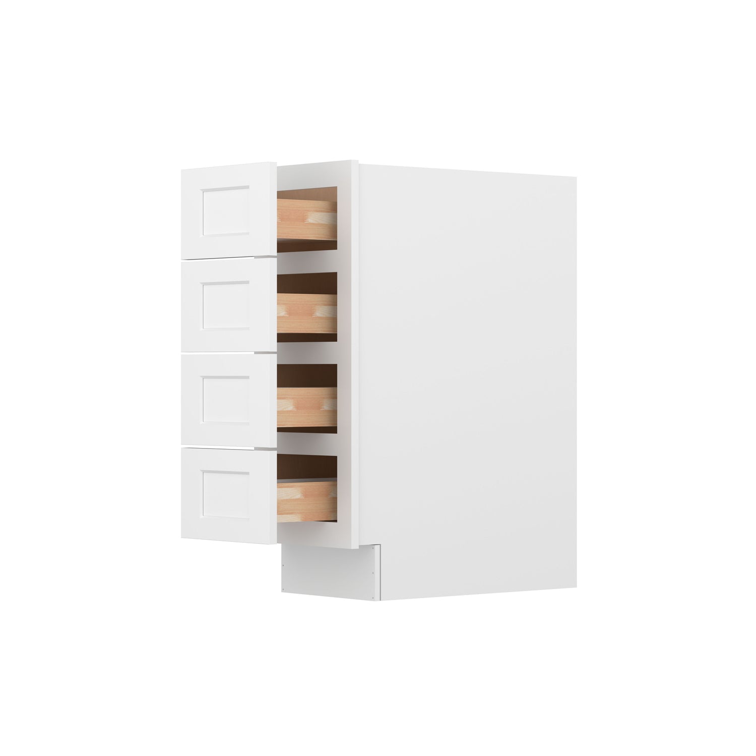 4DB12 Shaker White Four Drawer Base Cabinet