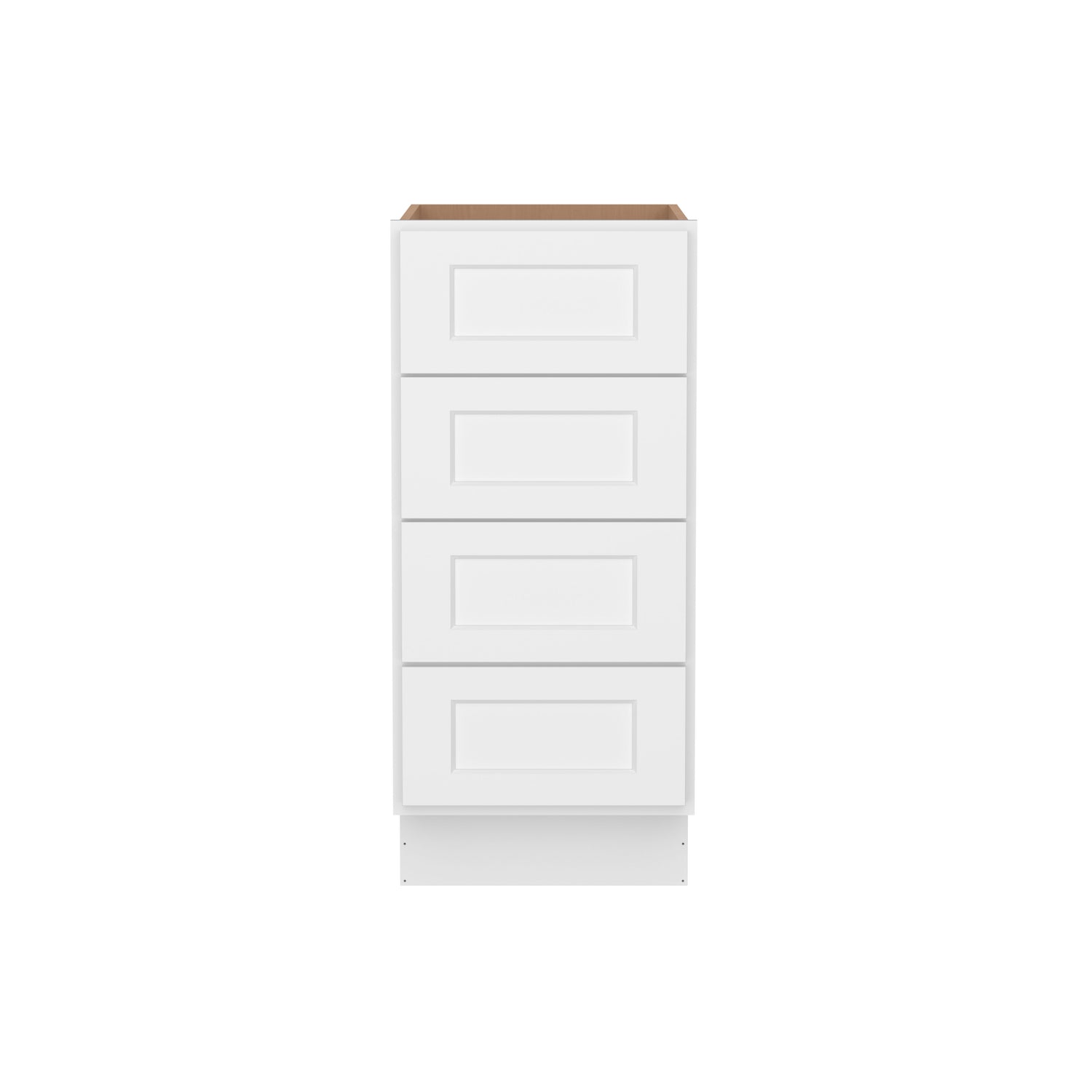 4DB15 Shaker White Four Drawer Base Cabinet