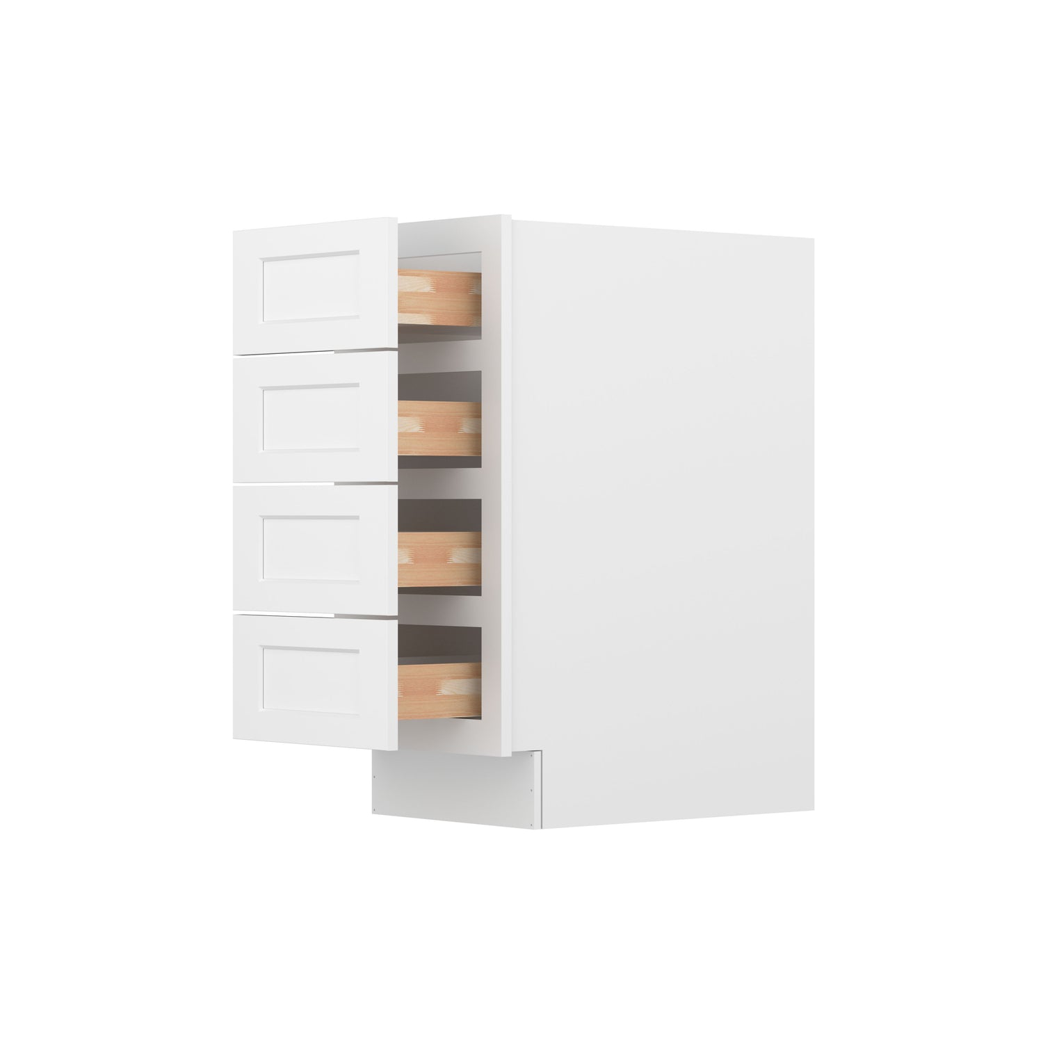 4DB15 Shaker White Four Drawer Base Cabinet