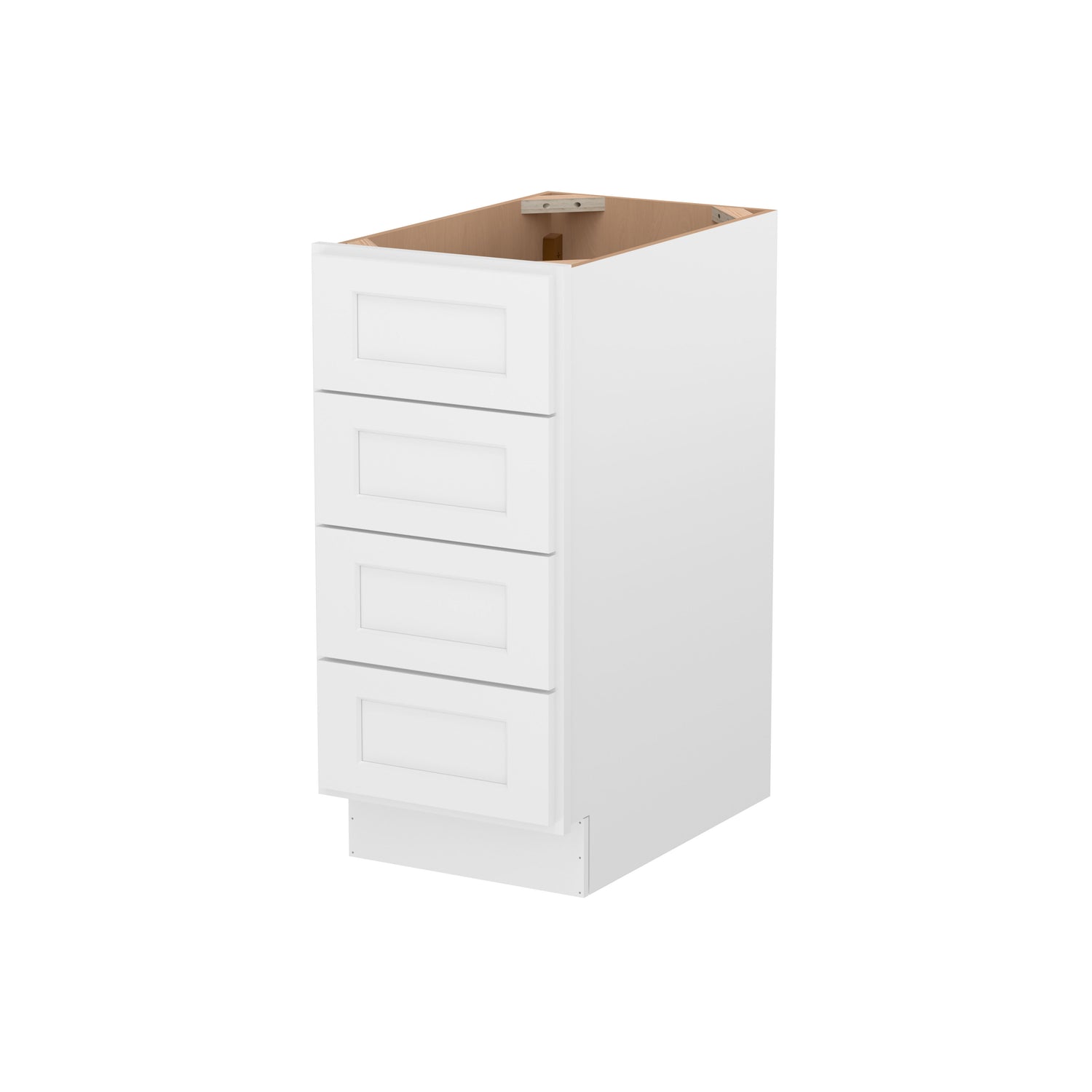 4DB15 Shaker White Four Drawer Base Cabinet