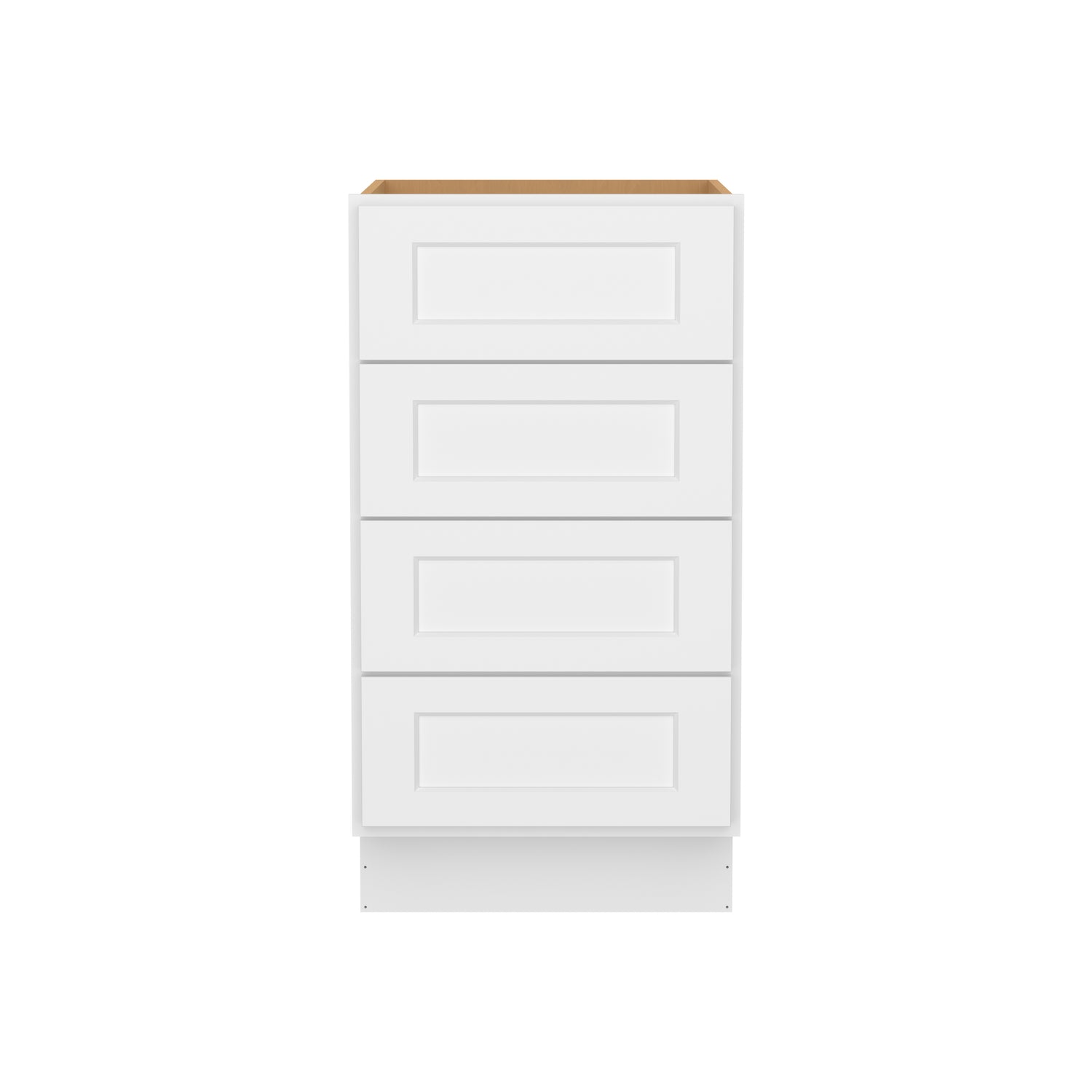 4DB18 Shaker White Four Drawer Base Cabinet