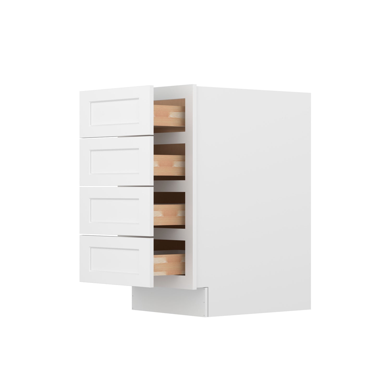 4DB18 Shaker White Four Drawer Base Cabinet