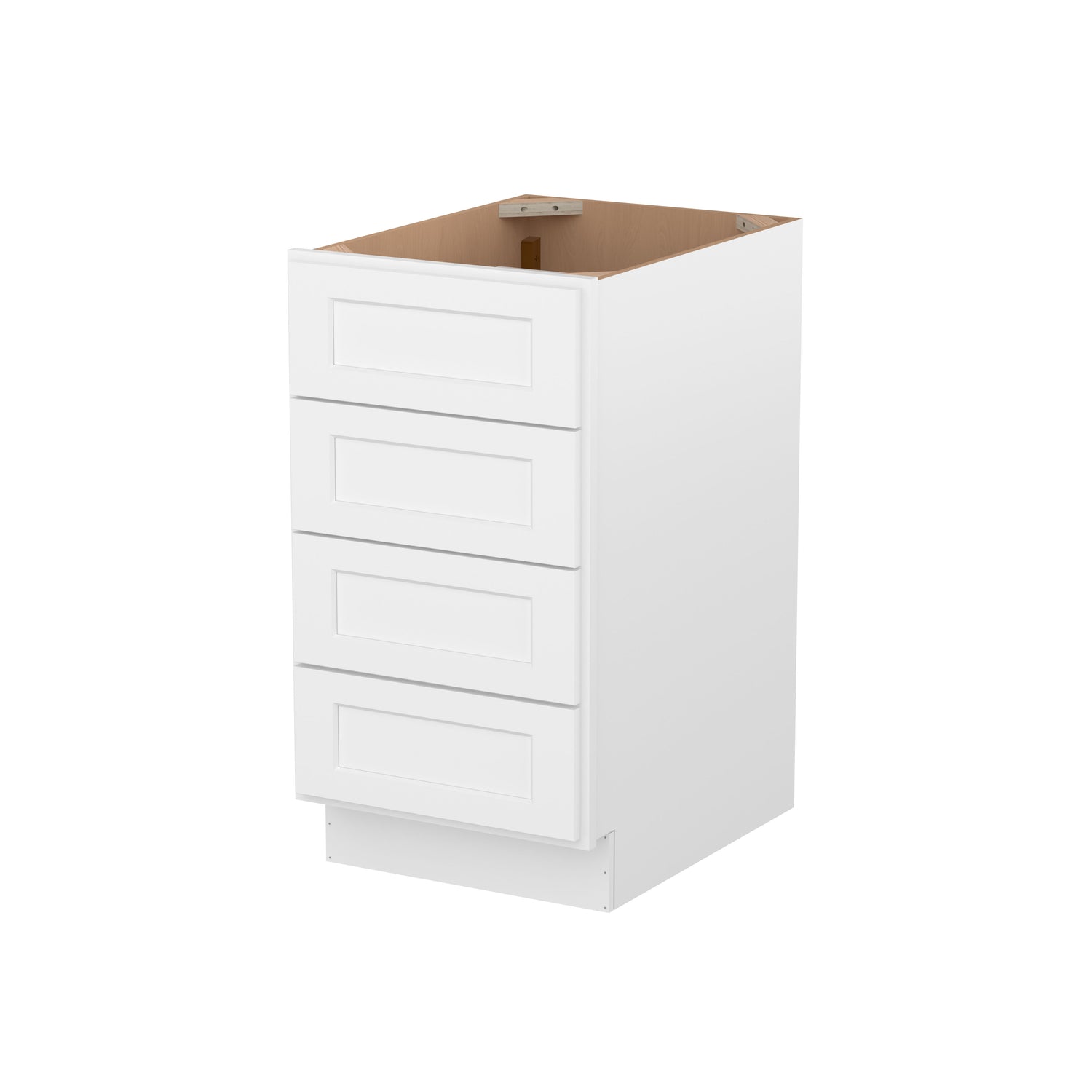 4DB18 Shaker White Four Drawer Base Cabinet