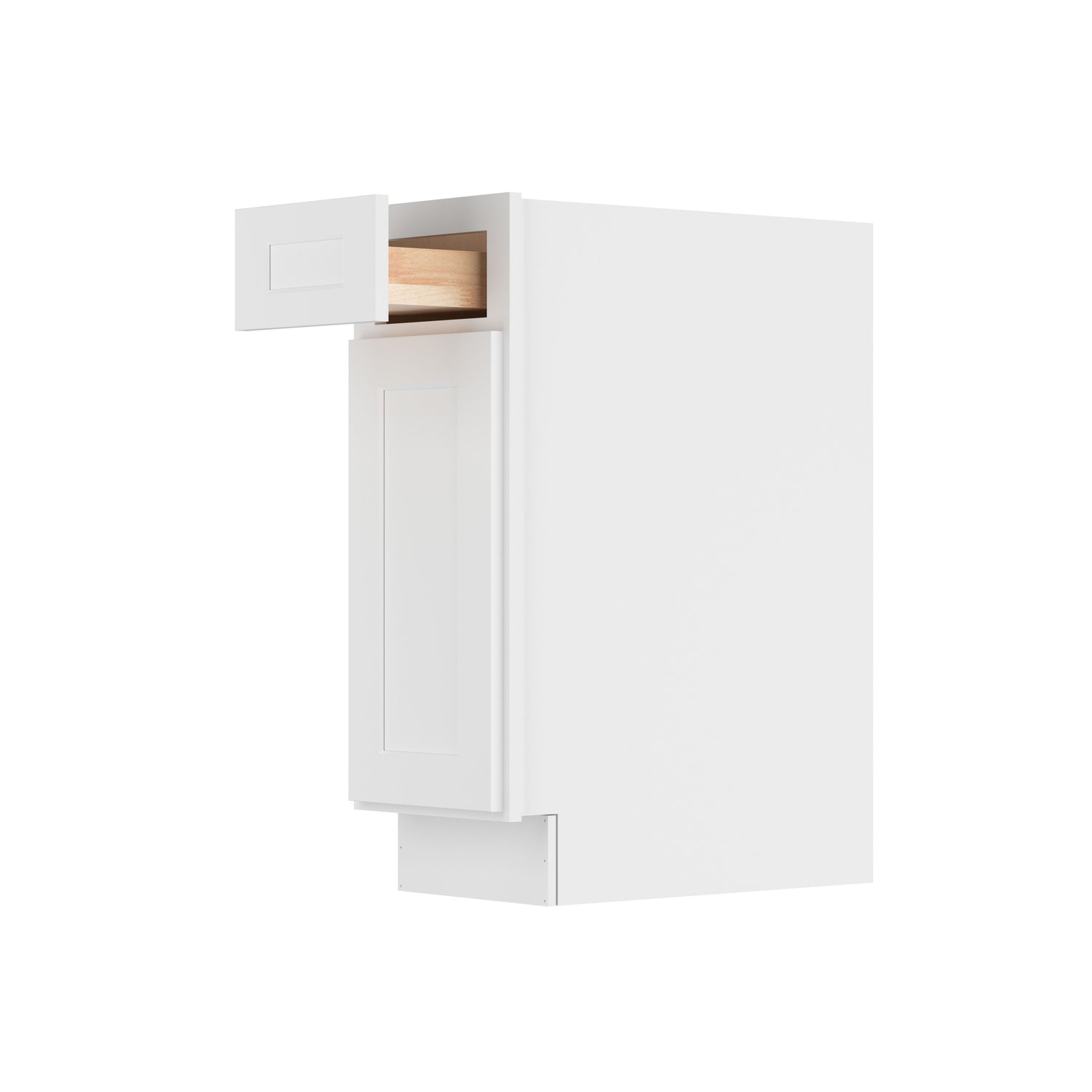 B12 Shaker White Single Door Base Cabinet