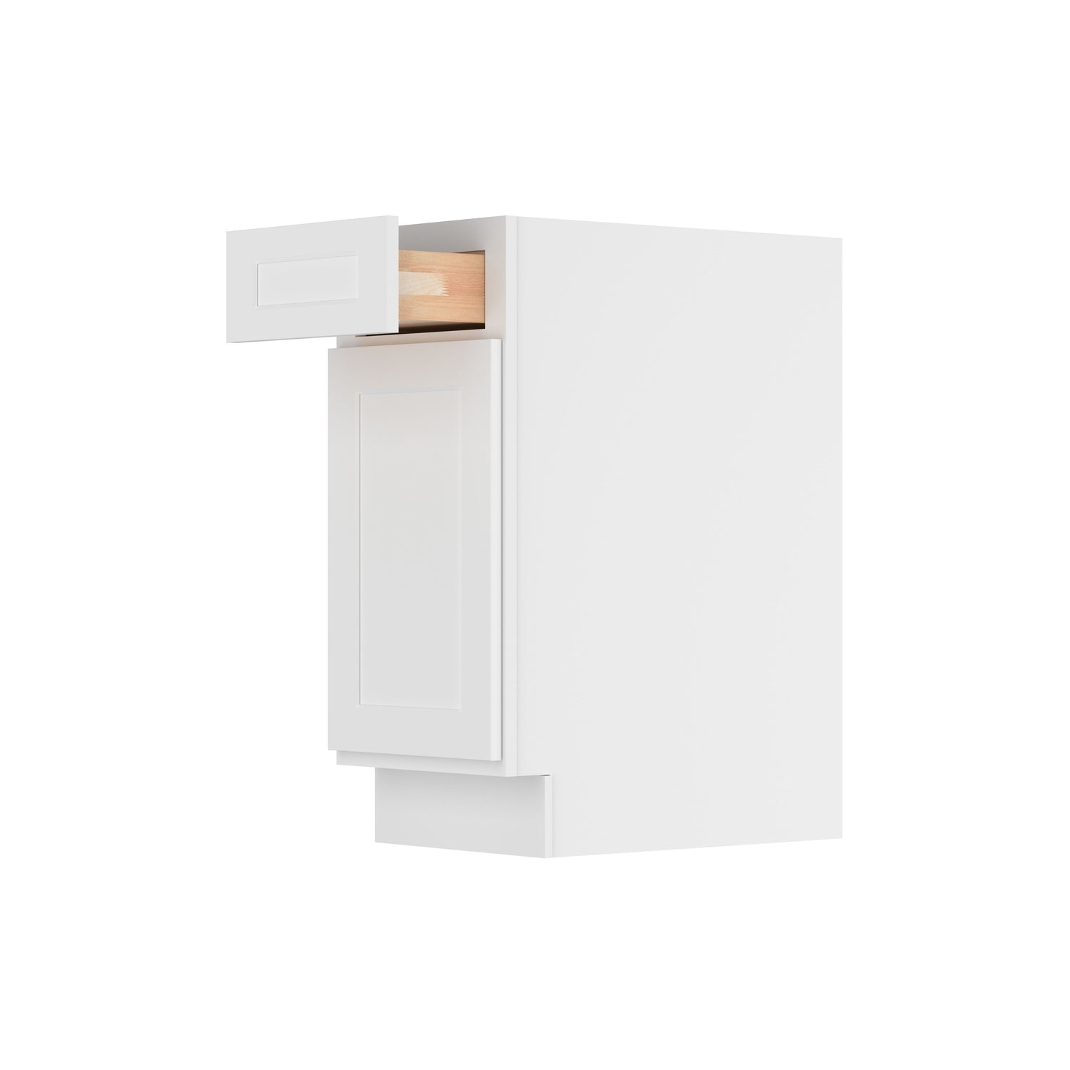 B15 Shaker White Single Door Base Cabinet