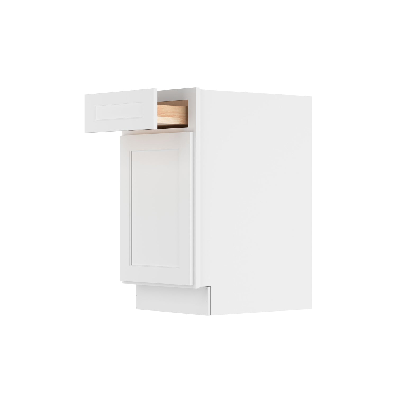 B18 Shaker White Single Door Base Cabinet