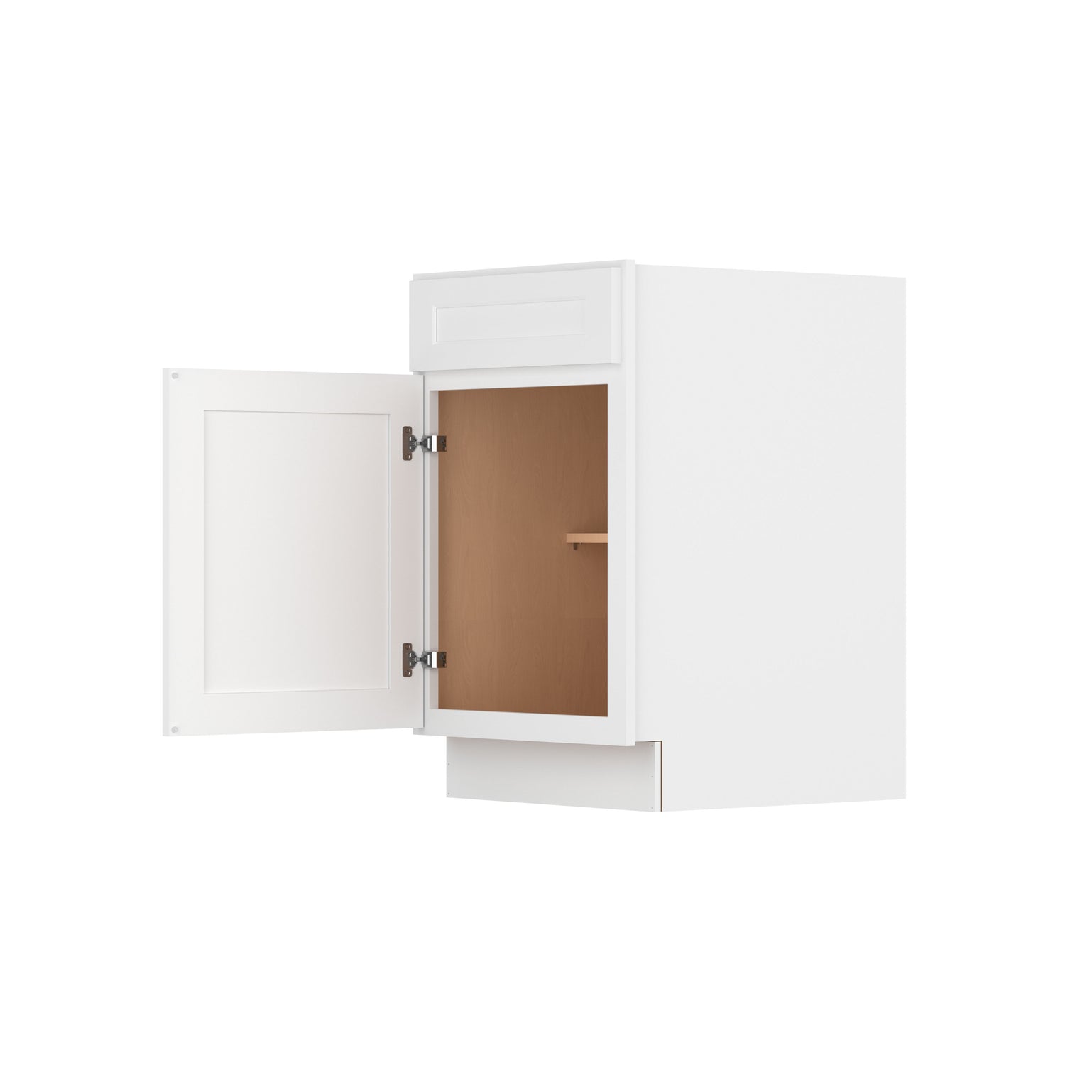 B21 Shaker White Single Door Base Cabinet